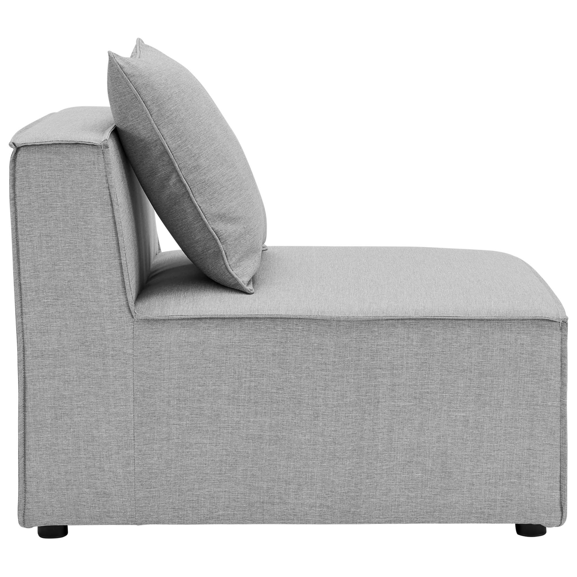 Saybrook 7-Piece Outdoor Patio Upholstered Sectional Sofa, Gray