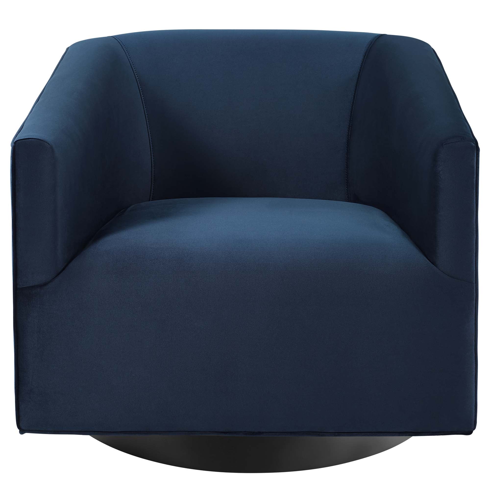 Twist Performance Velvet Swivel Chair Set of 2, Midnight Blue