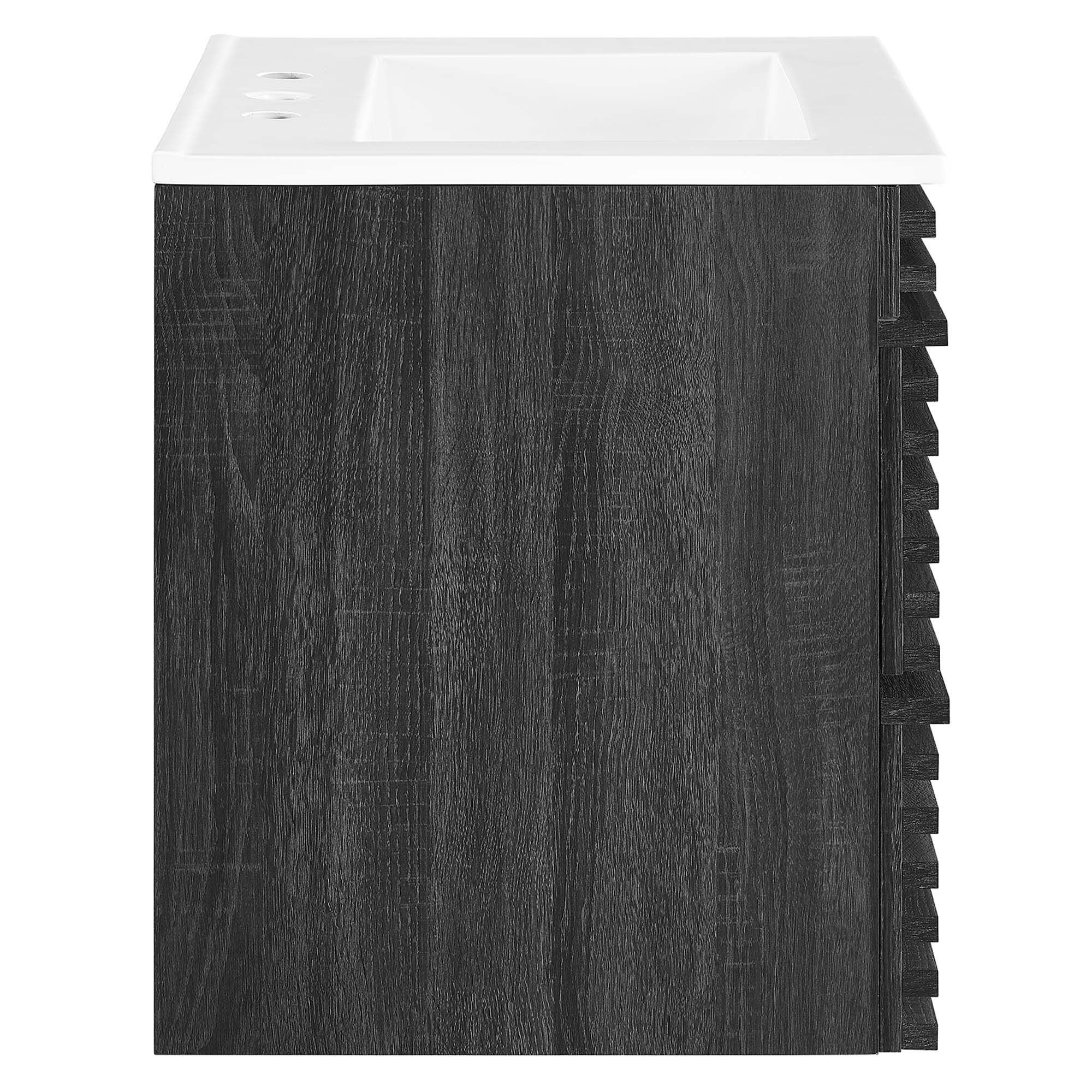 Render 24" Wall-Mount Bathroom Vanity, Charcoal White