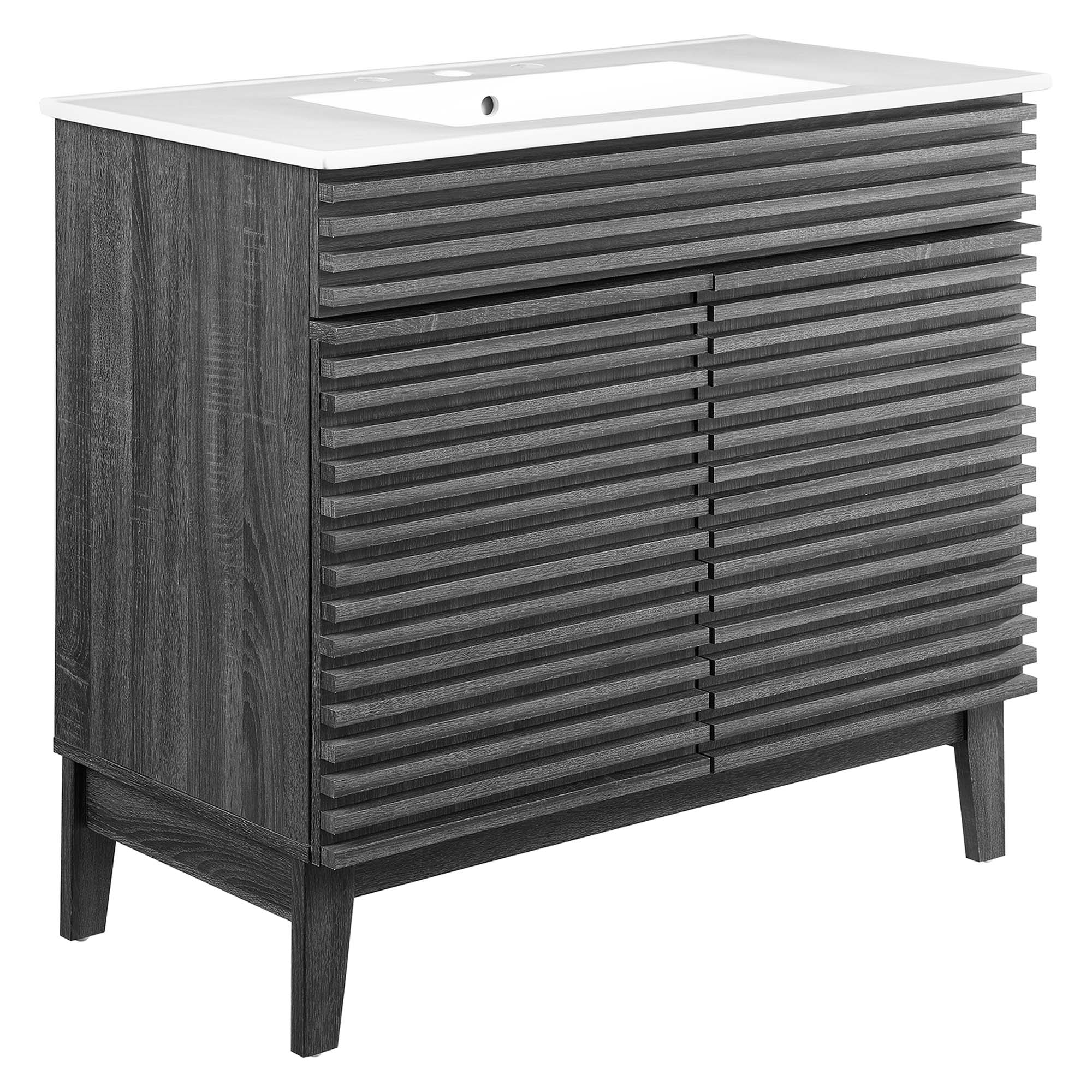 Render 36" Bathroom Vanity, Charcoal White