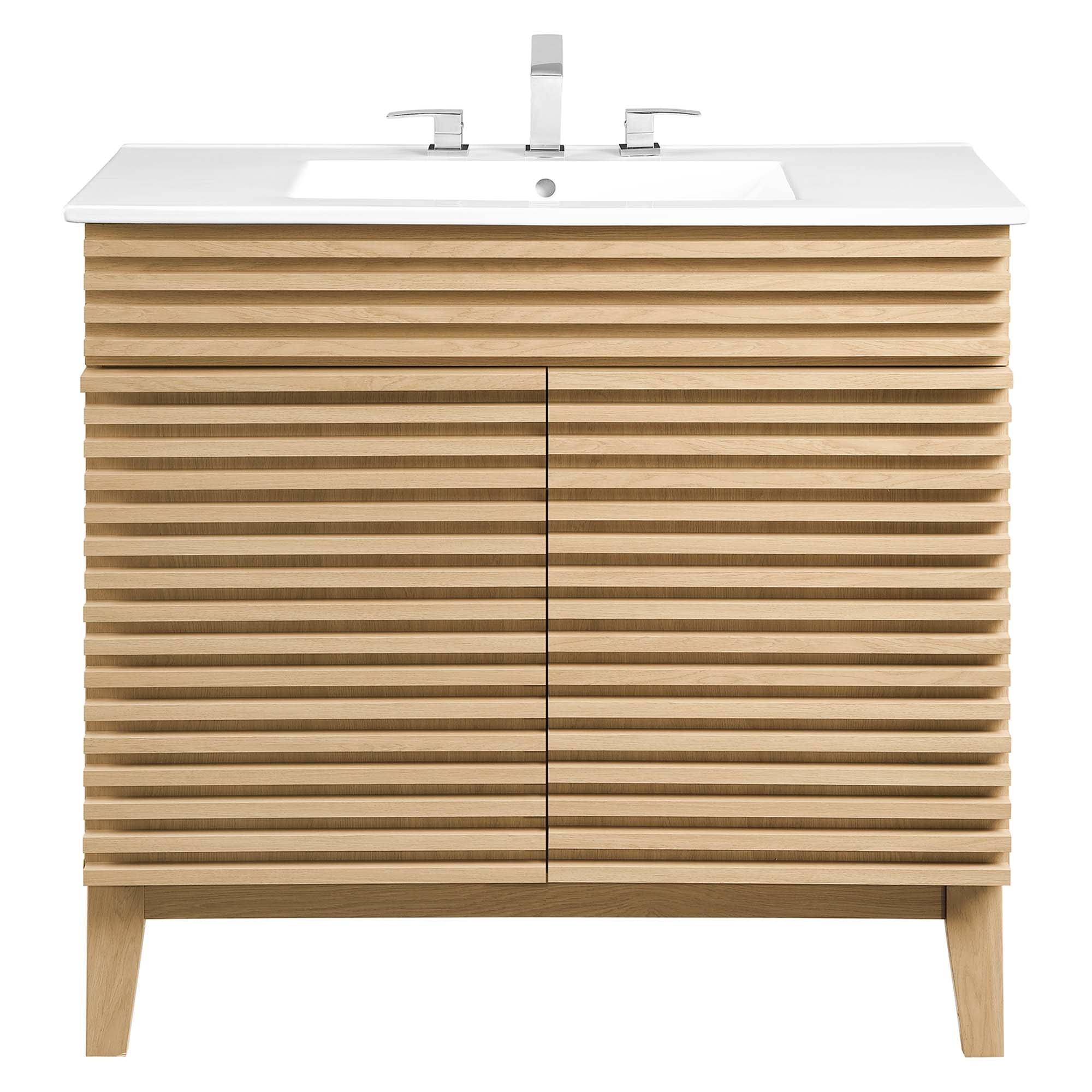 Render 36" Bathroom Vanity, Oak White