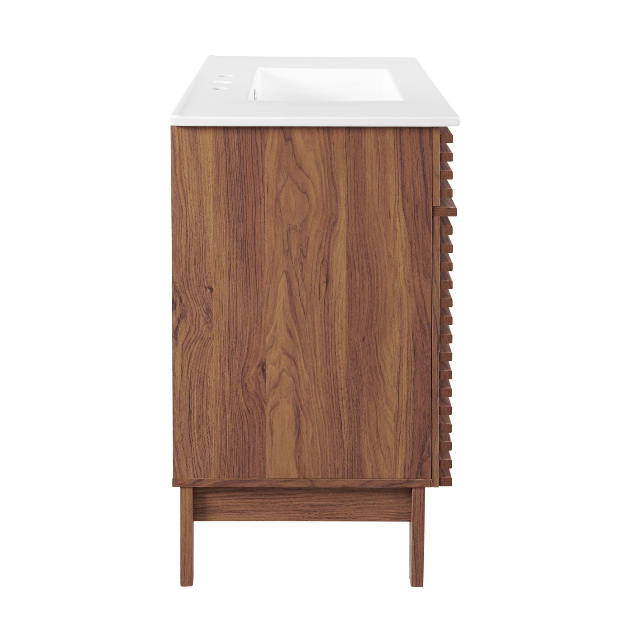 Render 36" Bathroom Vanity, Walnut White