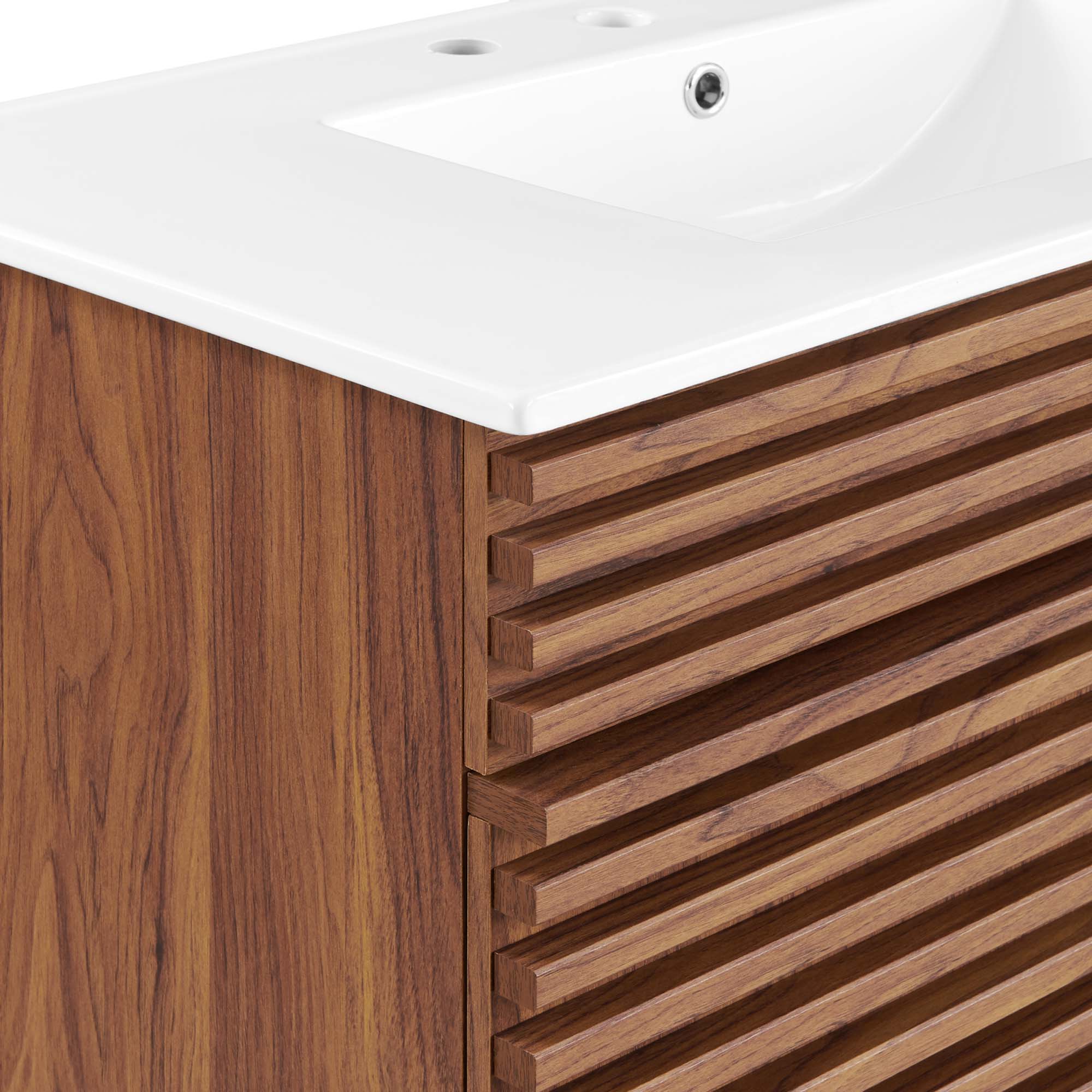 Render 36" Bathroom Vanity, Walnut White