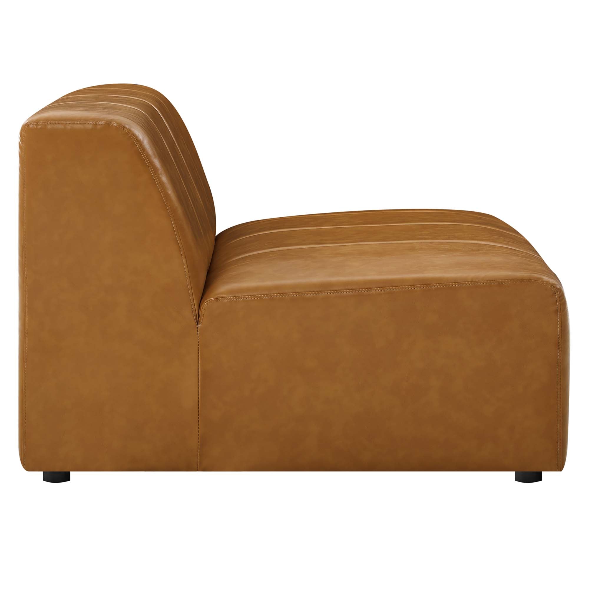 Bartlett 5-Piece Vegan Leather Sectional Sofa, Tan
