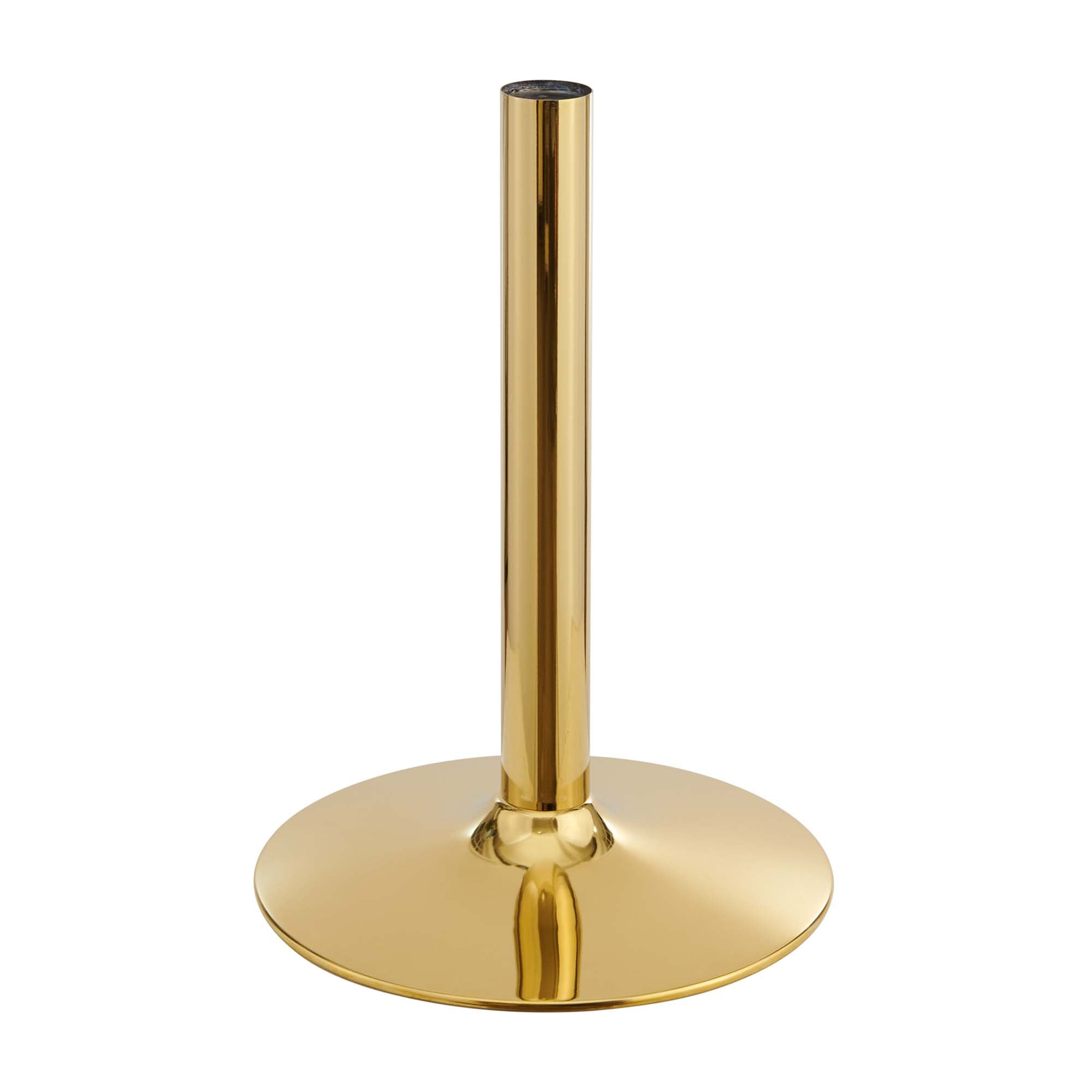 Verne 35" Dining Table, Gold White