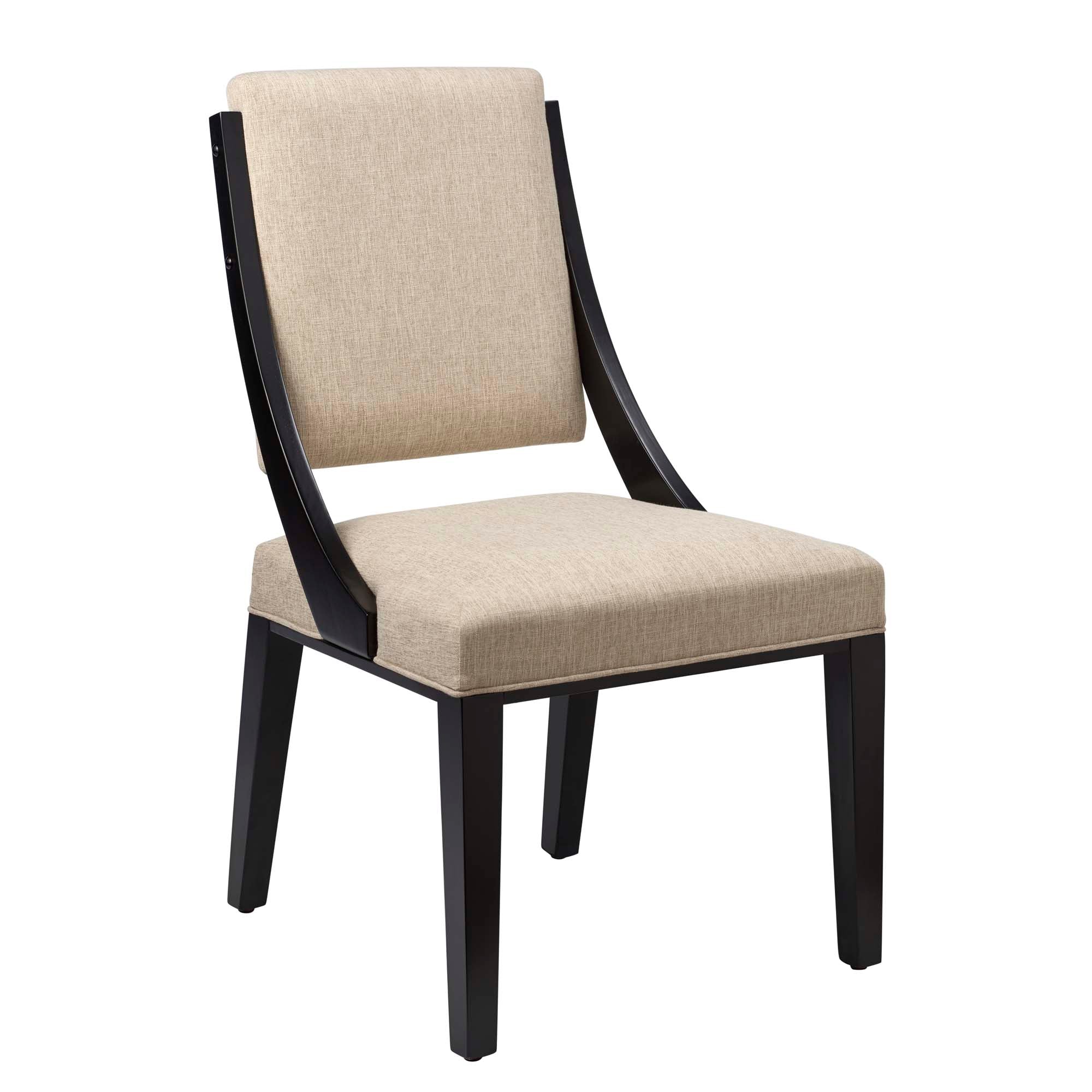 Cambridge Upholstered Fabric Dining Chairs Set of 2, Beige