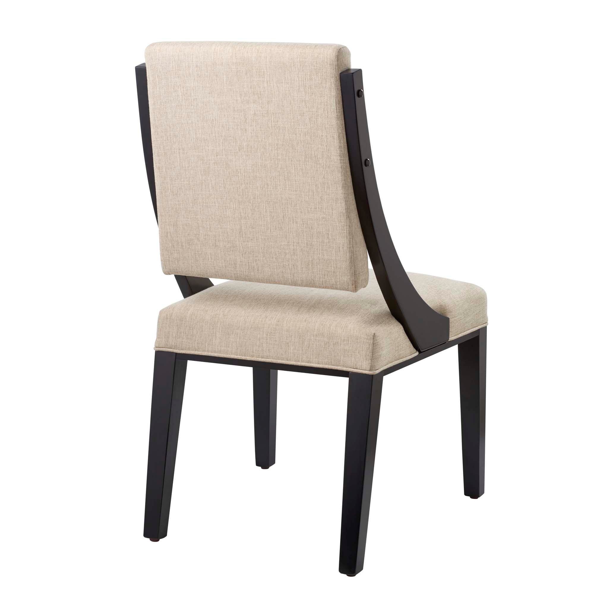 Cambridge Upholstered Fabric Dining Chairs Set of 2, Beige