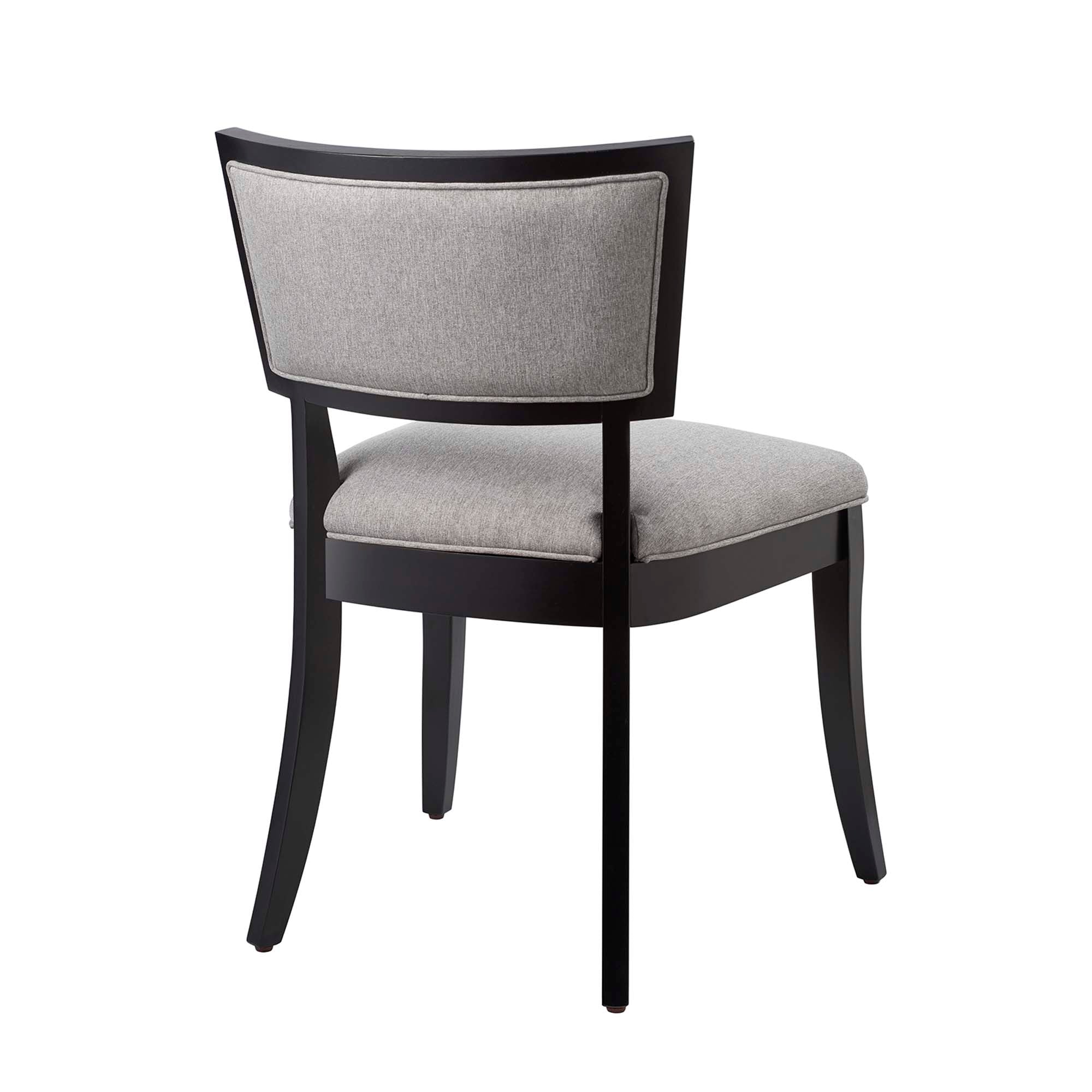 Pristine Upholstered Fabric Dining Chairs Set of 2, Light Gray