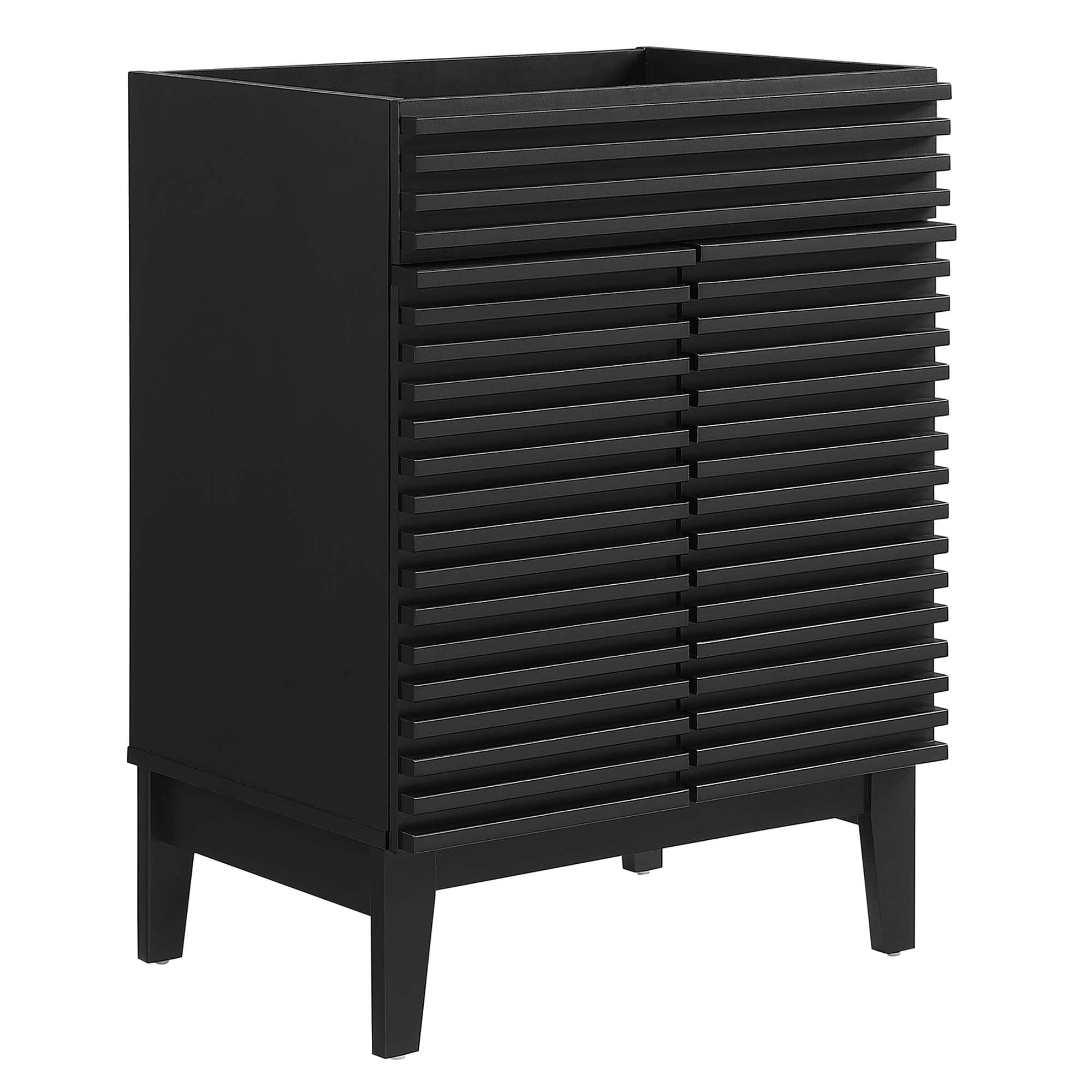 Render 24" Bathroom Vanity Cabinet (Sink Basin Not Included), Black