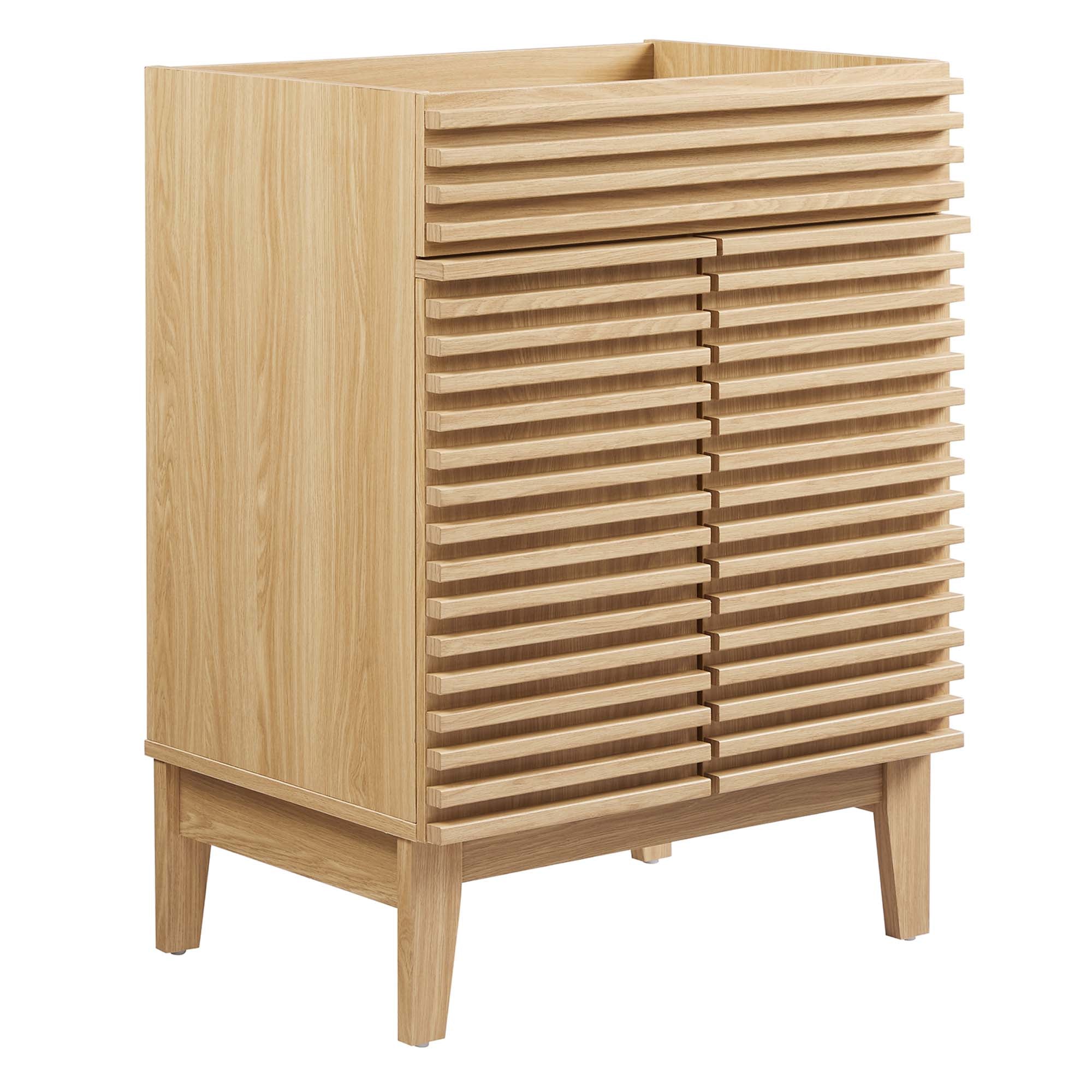 Render 24" Bathroom Vanity Cabinet (Sink Basin Not Included), Oak