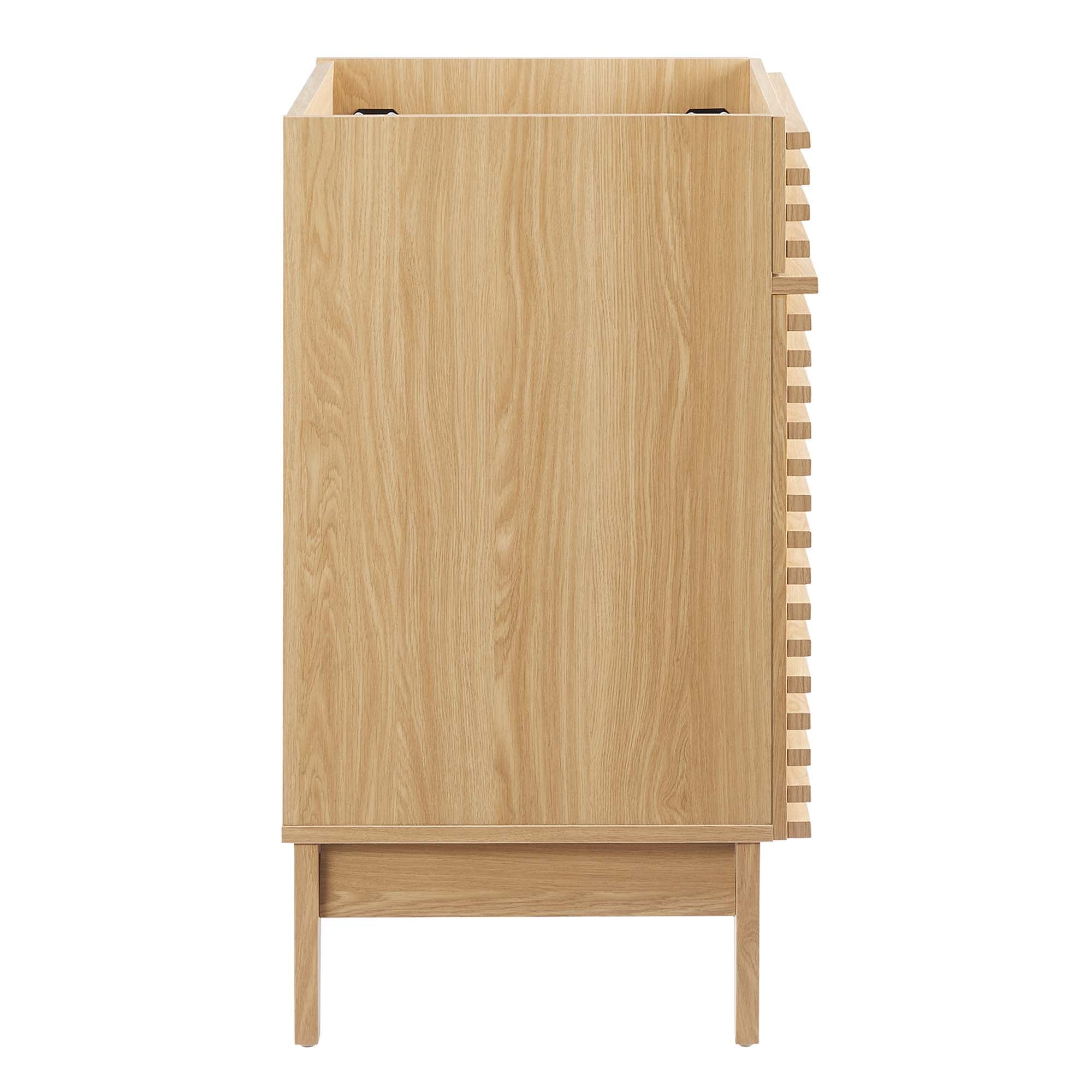 Render 24" Bathroom Vanity Cabinet (Sink Basin Not Included), Oak