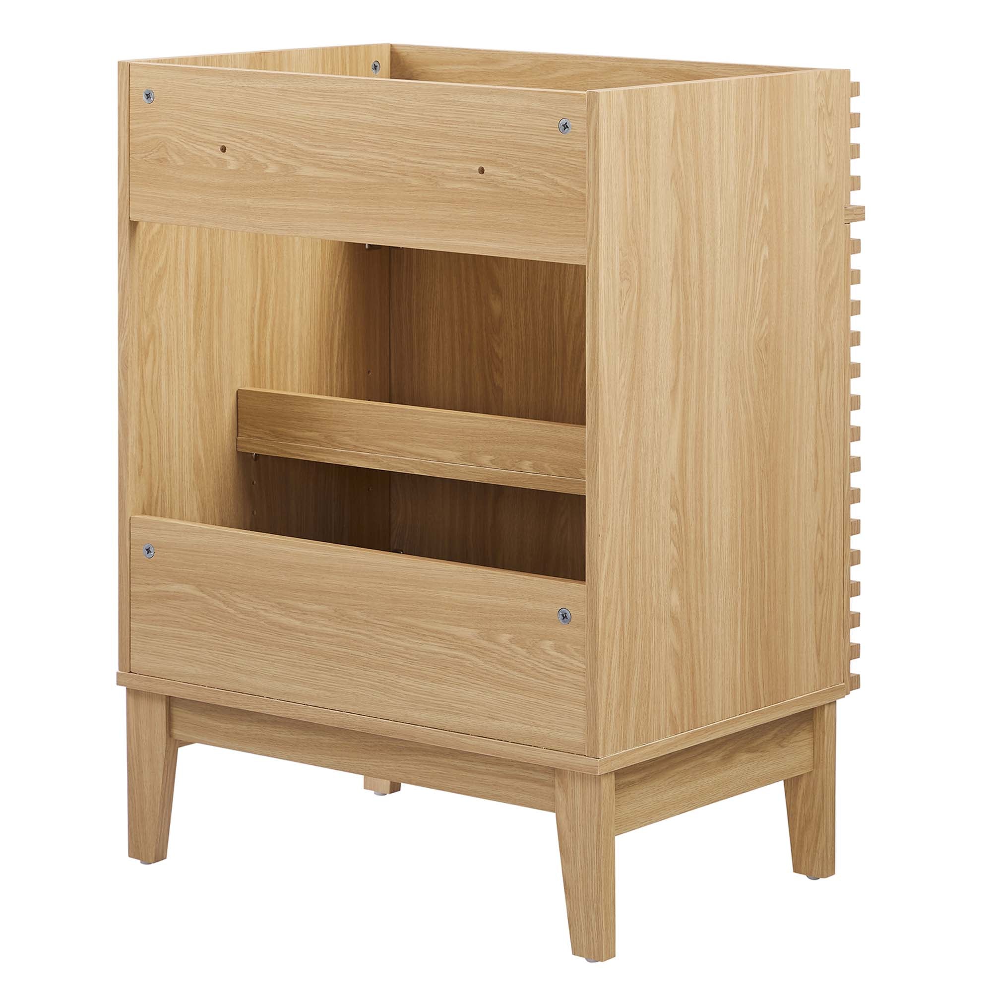 Render 24" Bathroom Vanity Cabinet (Sink Basin Not Included), Oak
