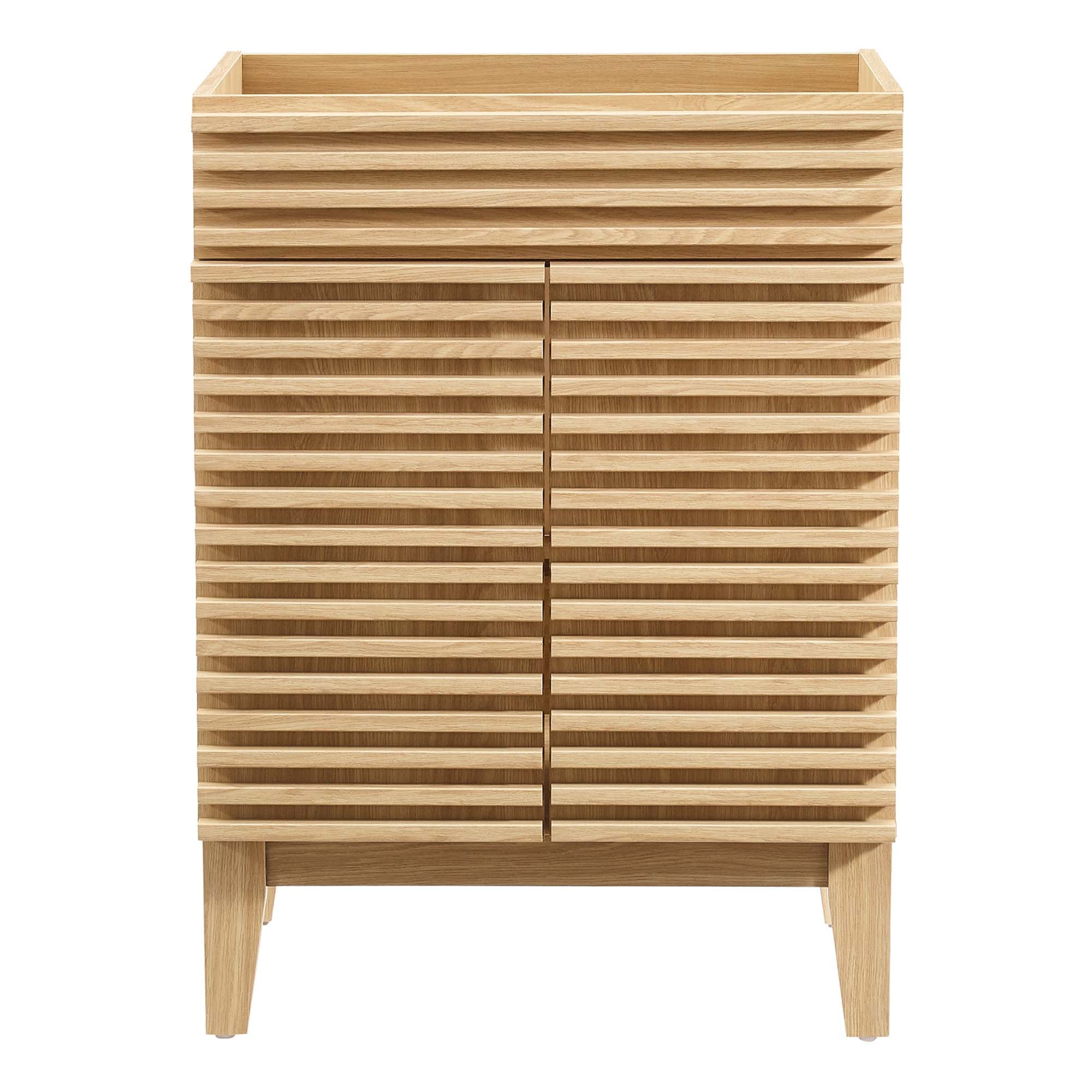 Render 24" Bathroom Vanity Cabinet (Sink Basin Not Included), Oak