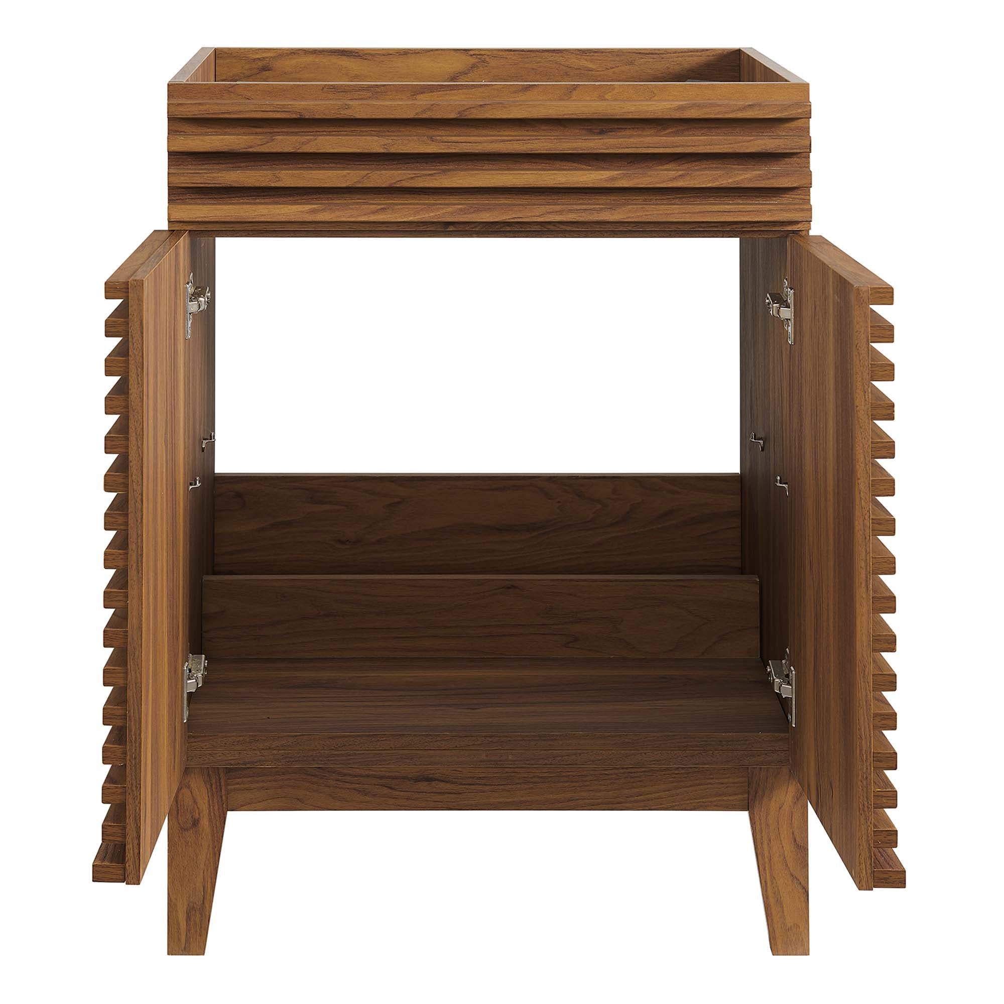 Render 24" Bathroom Vanity Cabinet (Sink Basin Not Included), Walnut