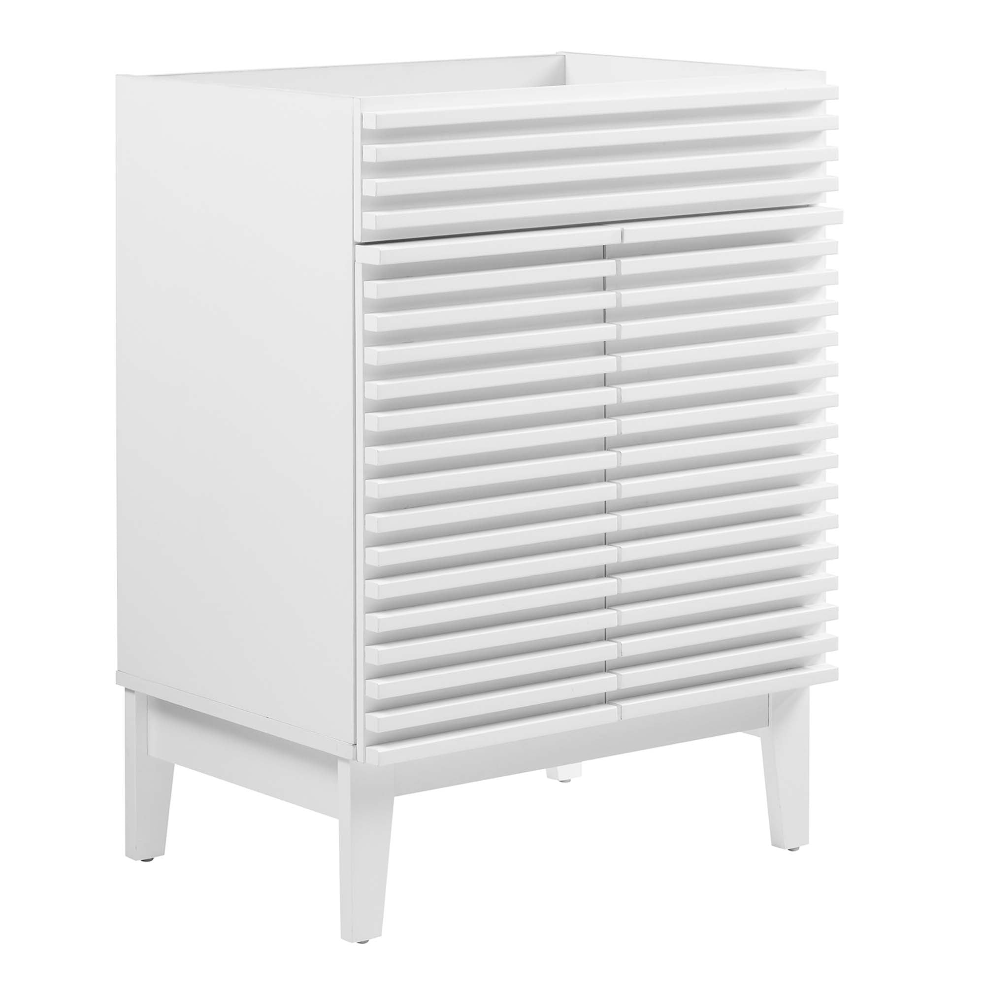 Render 24" Bathroom Vanity Cabinet (Sink Basin Not Included), White