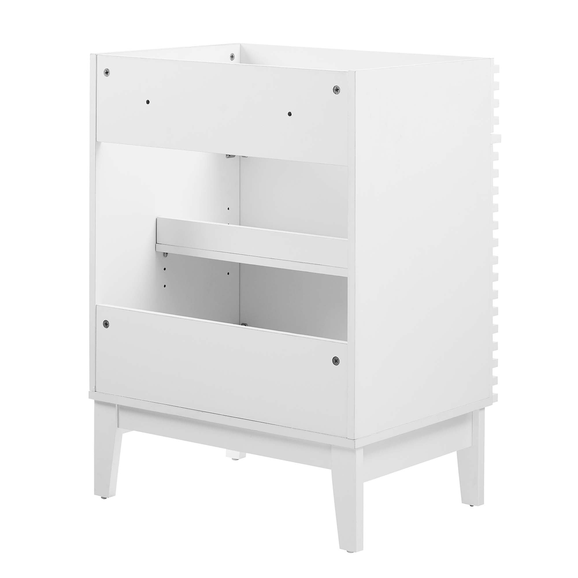 Render 24" Bathroom Vanity Cabinet (Sink Basin Not Included), White