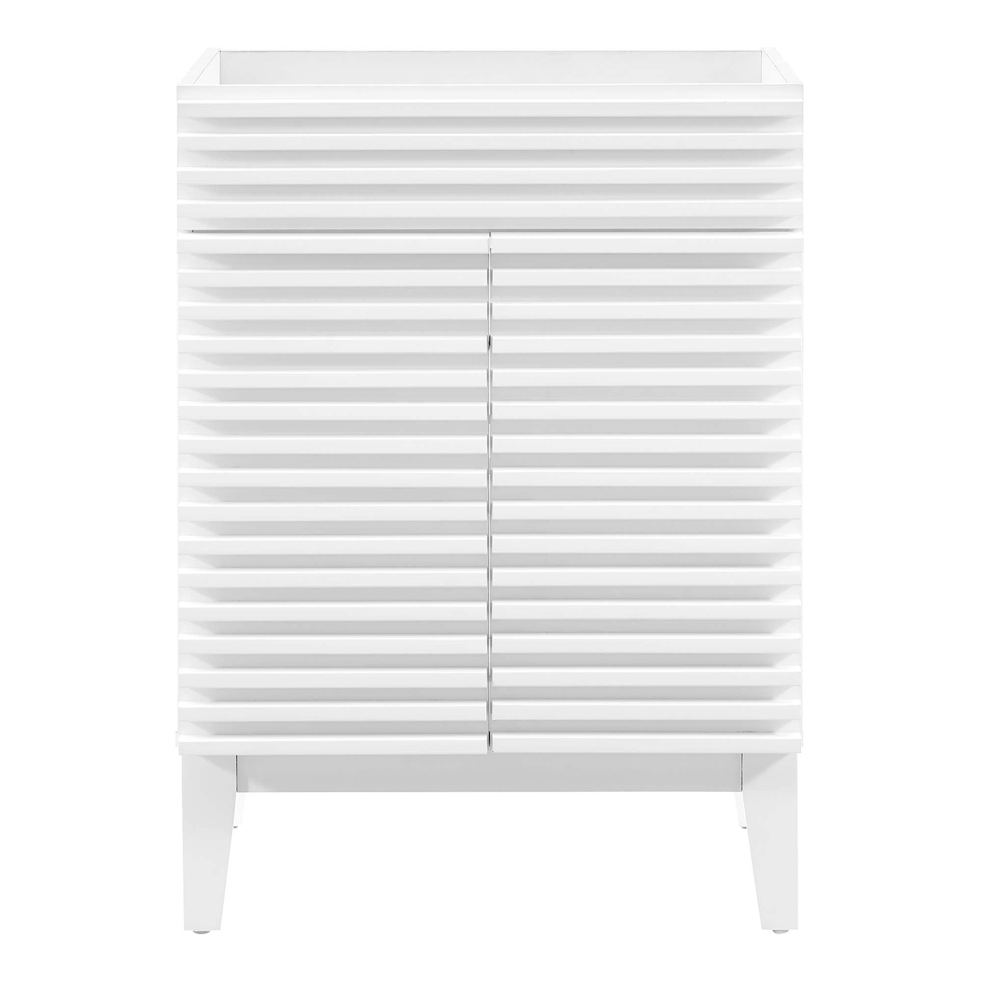 Render 24" Bathroom Vanity Cabinet (Sink Basin Not Included), White