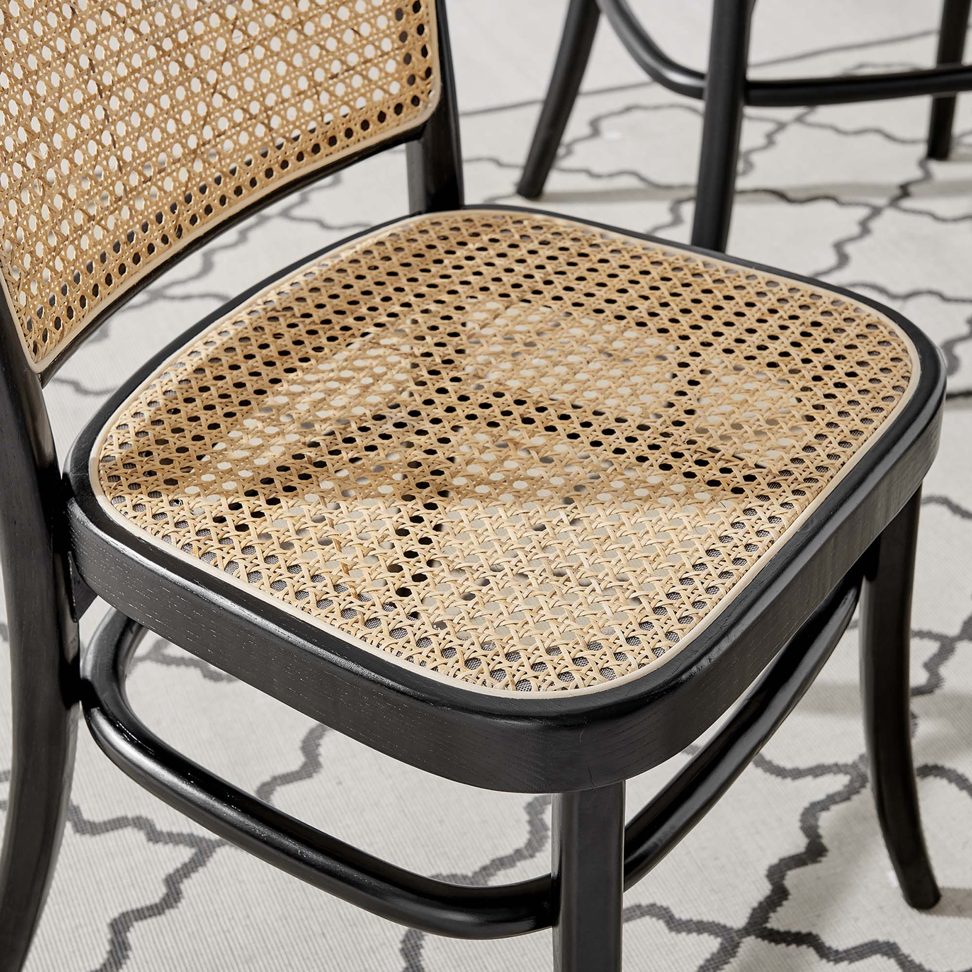 Winona Wood Dining Side Chair, Black