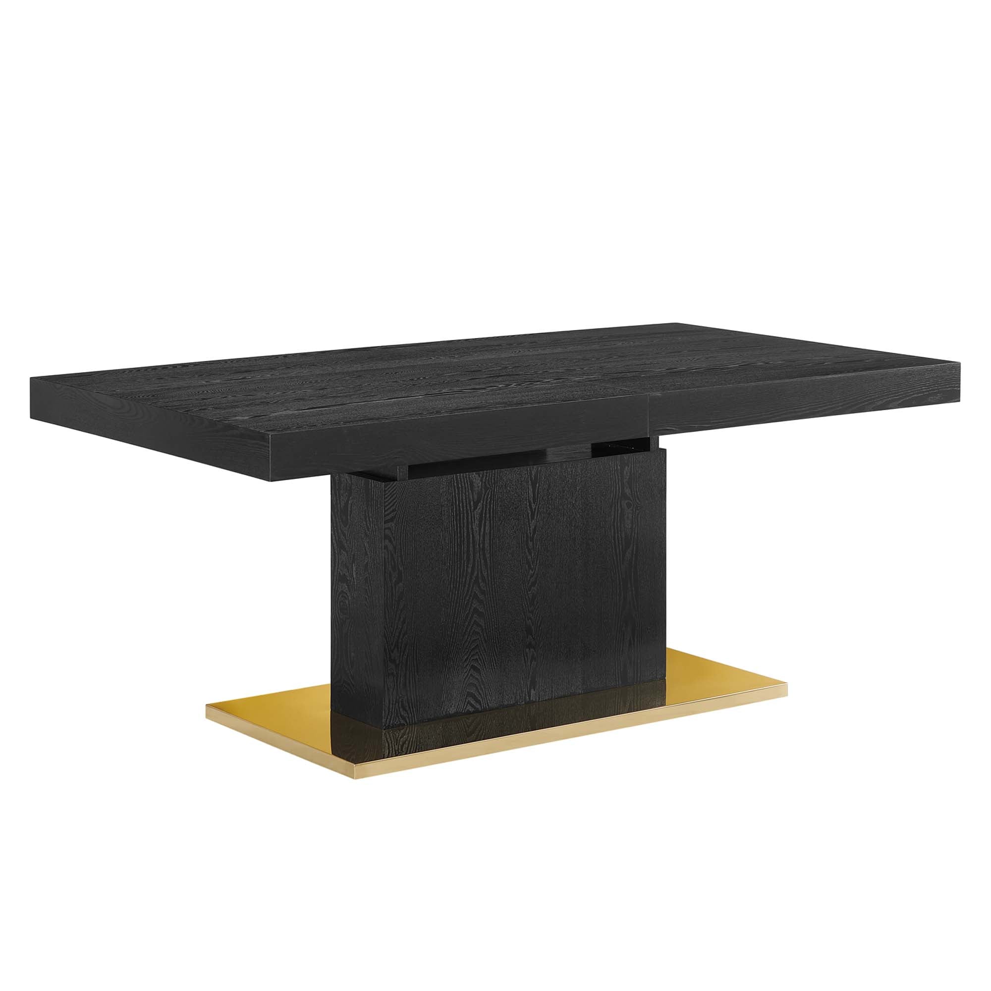 Vector Expandable Dining Table, Black Gold