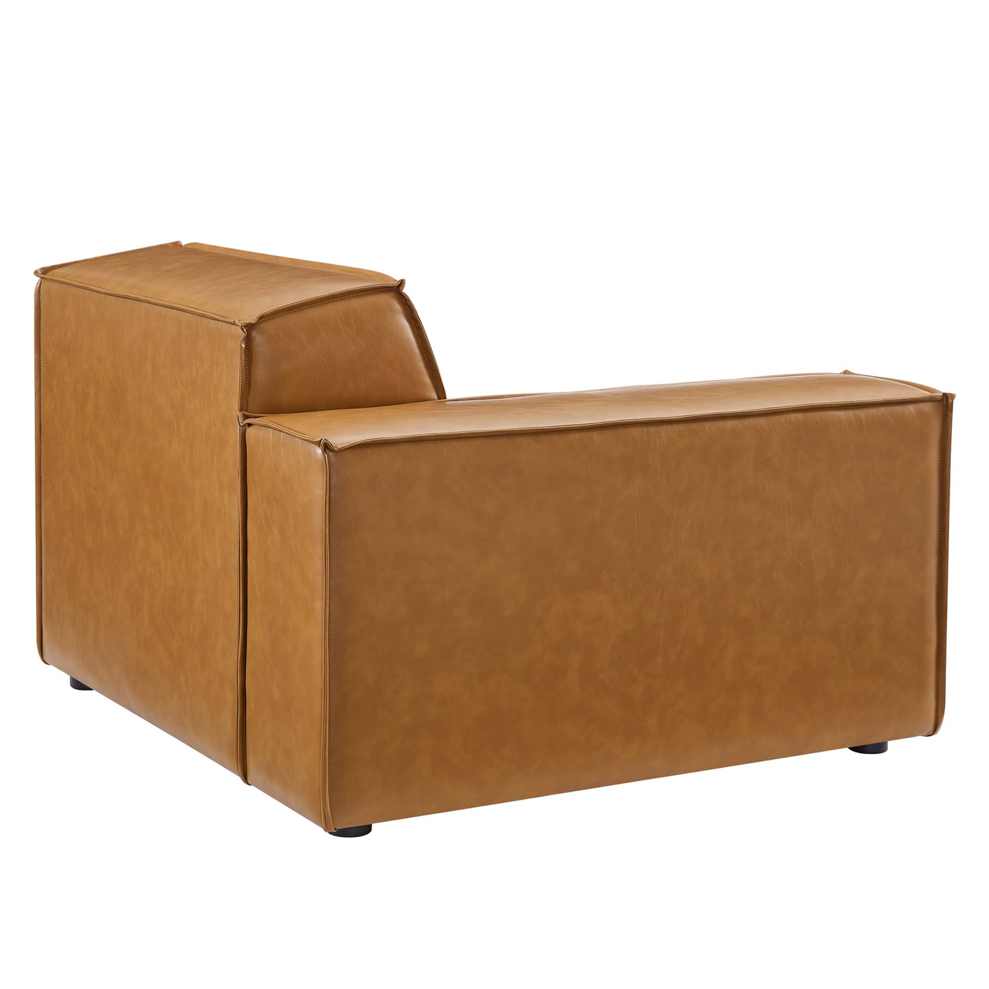 Restore 7-Piece Vegan Leather Sectional Sofa, Tan