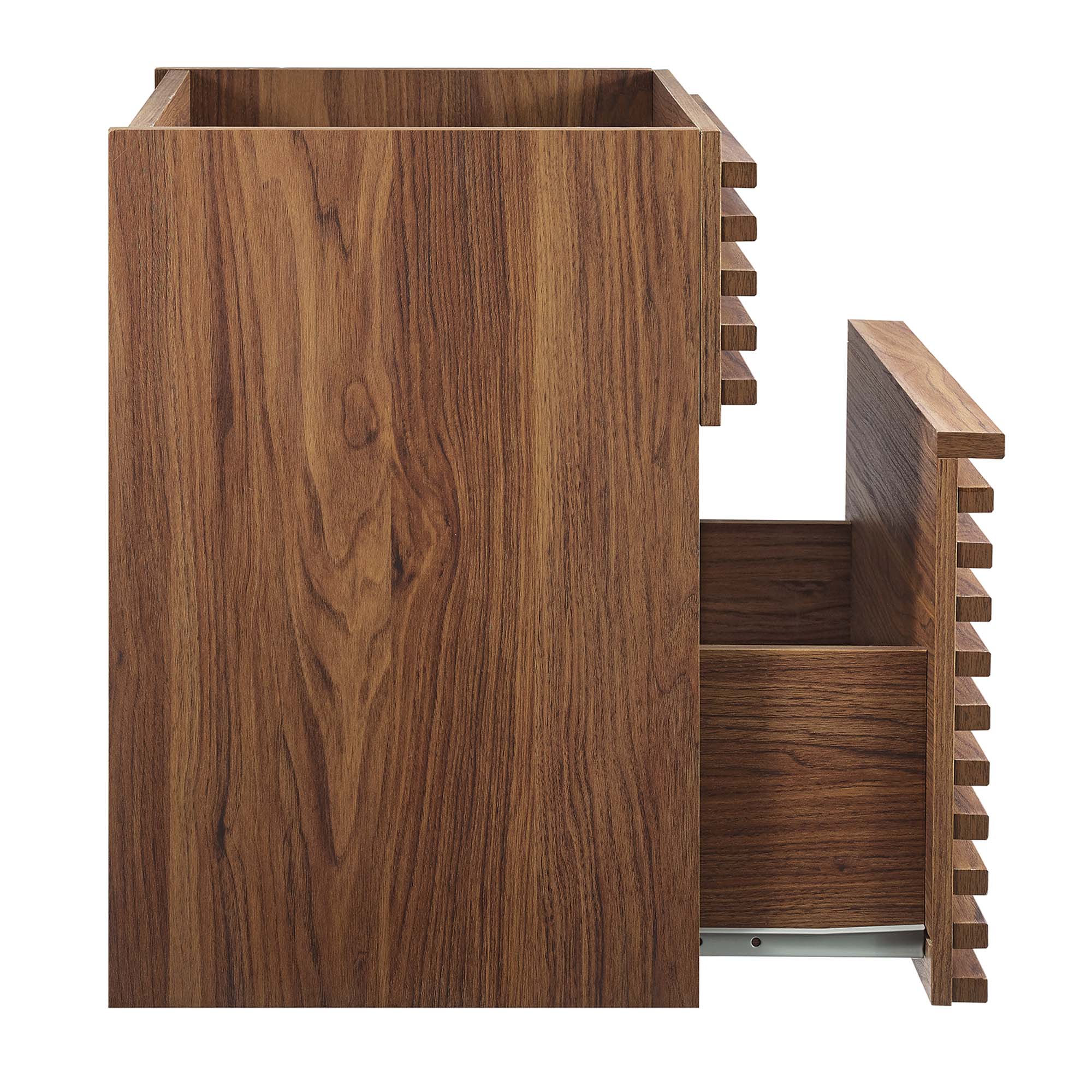 Render 18" Wall-Mount Bathroom Vanity Cabinet (Sink Basin Not Included), Walnut