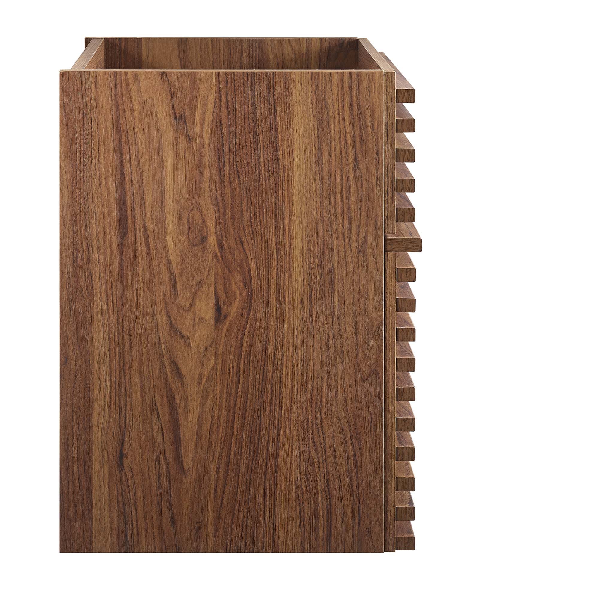 Render 18" Wall-Mount Bathroom Vanity Cabinet (Sink Basin Not Included), Walnut