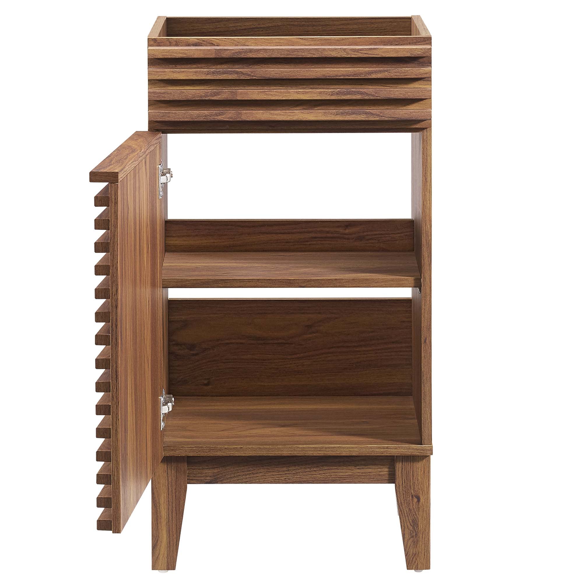 Render 18" Bathroom Vanity Cabinet (Sink Basin Not Included), Walnut