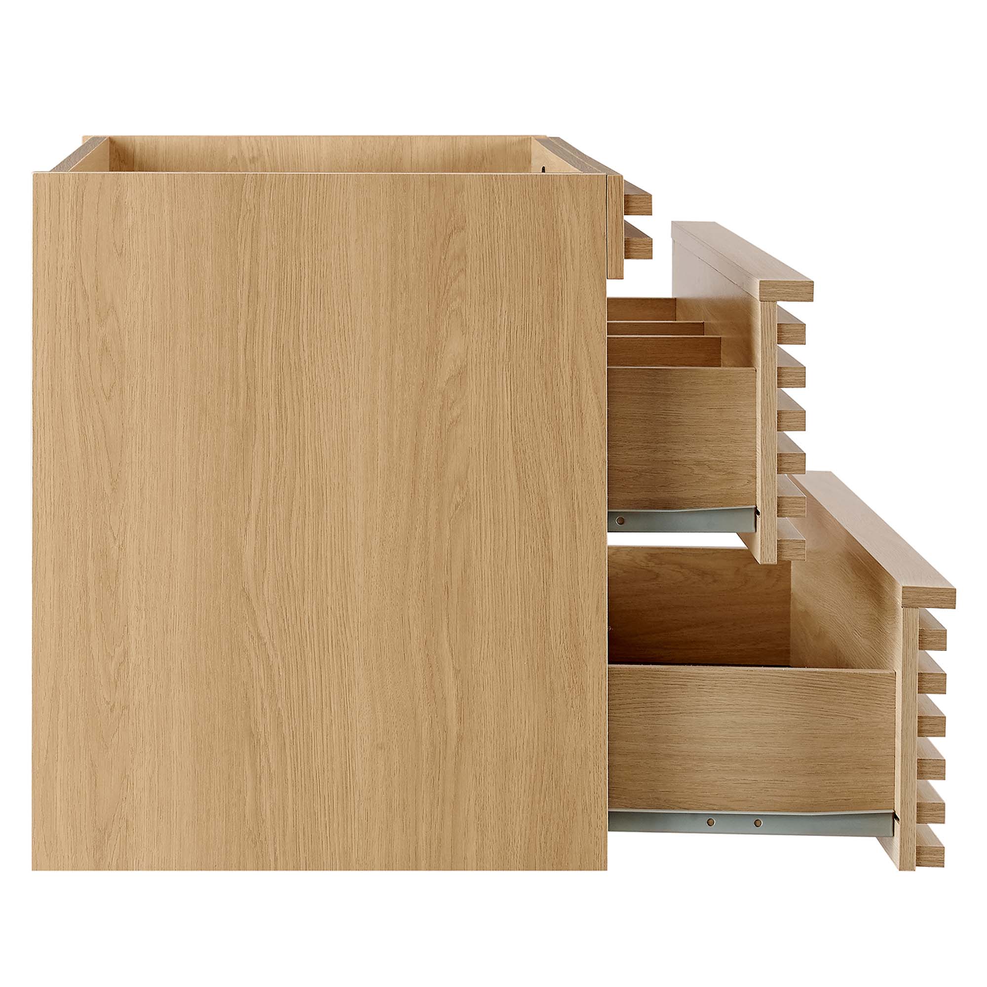 Render 30" Wall-Mount Bathroom Vanity Cabinet (Sink Basin Not Included), Oak