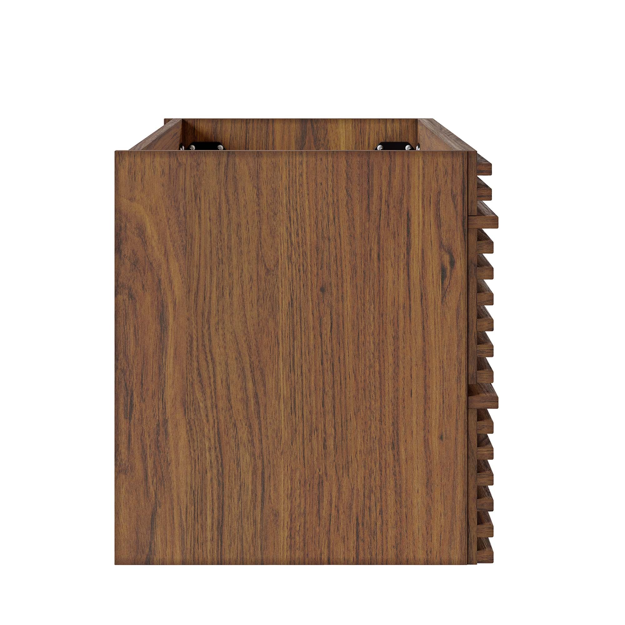 Render 30" Wall-Mount Bathroom Vanity Cabinet (Sink Basin Not Included), Walnut
