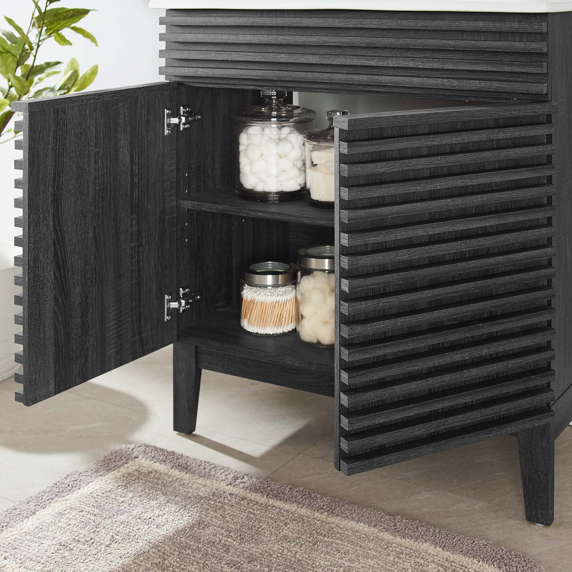 Render 30" Bathroom Vanity Cabinet (Sink Basin Not Included), Charcoal