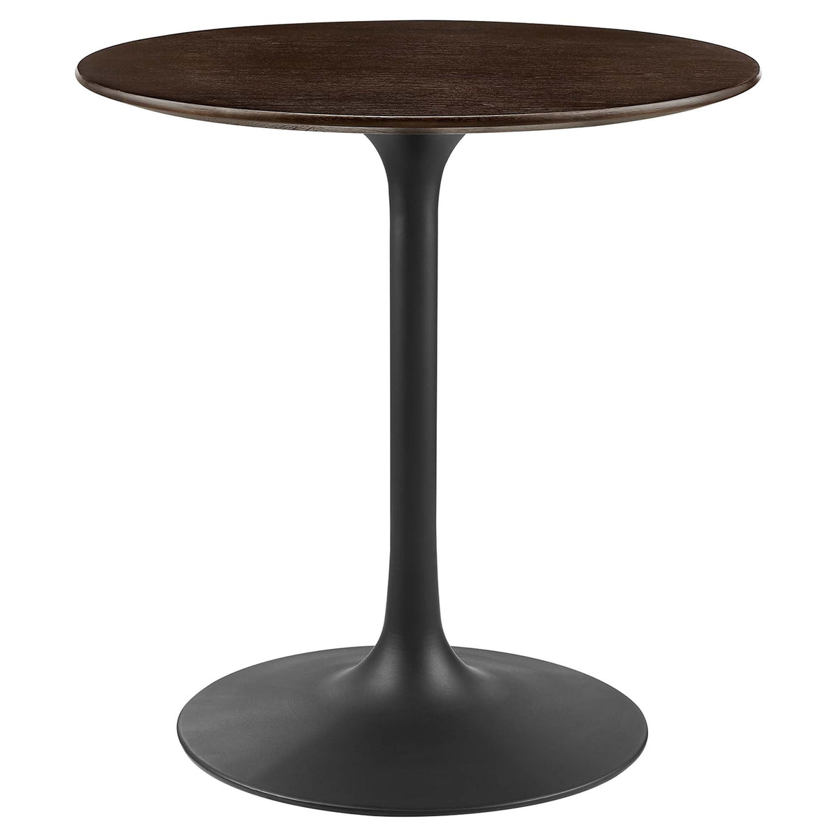 Lippa 28" Round Wood Dining Table, Black Cherry Walnut