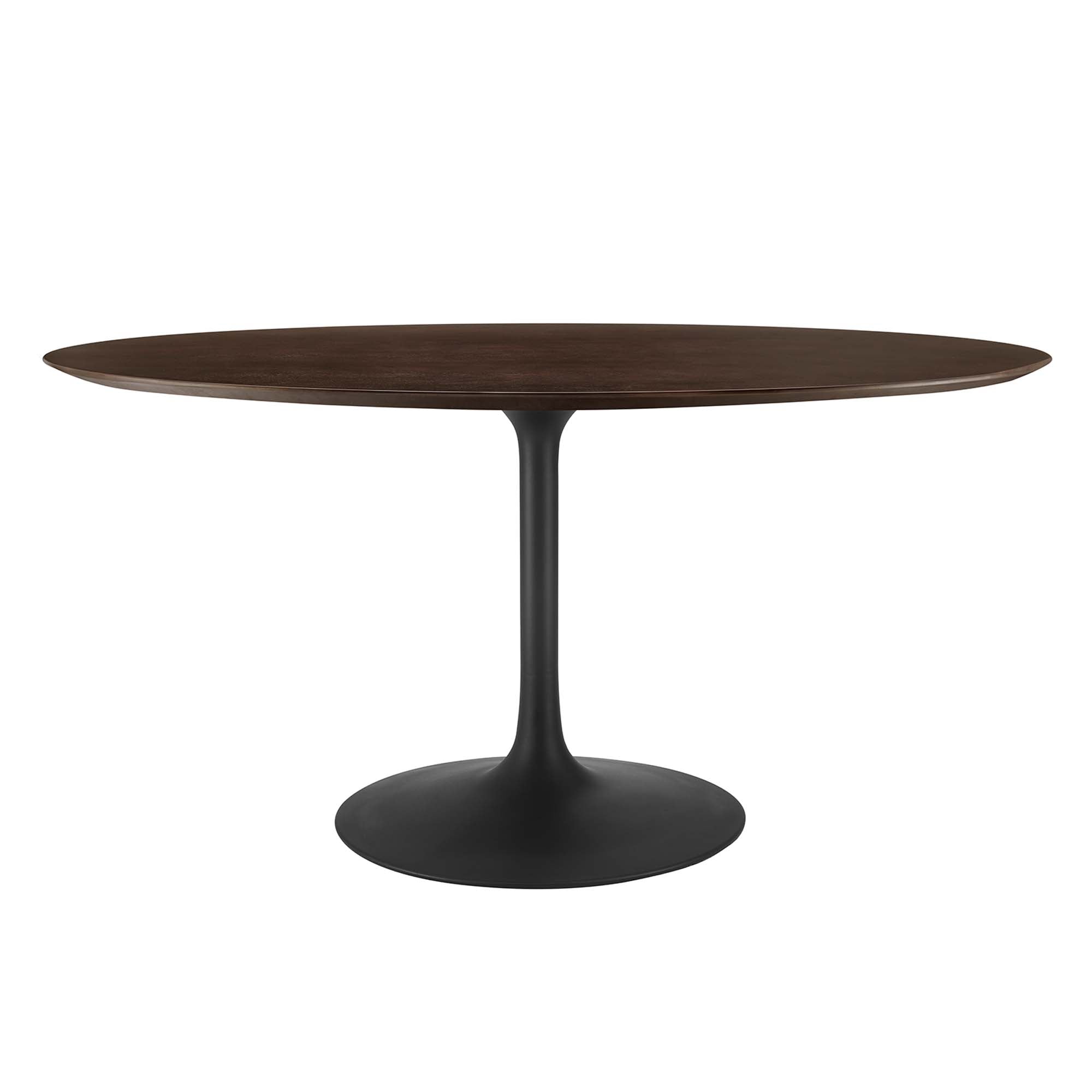 Lippa 60" Oval Wood Dining Table, Black Cherry Walnut
