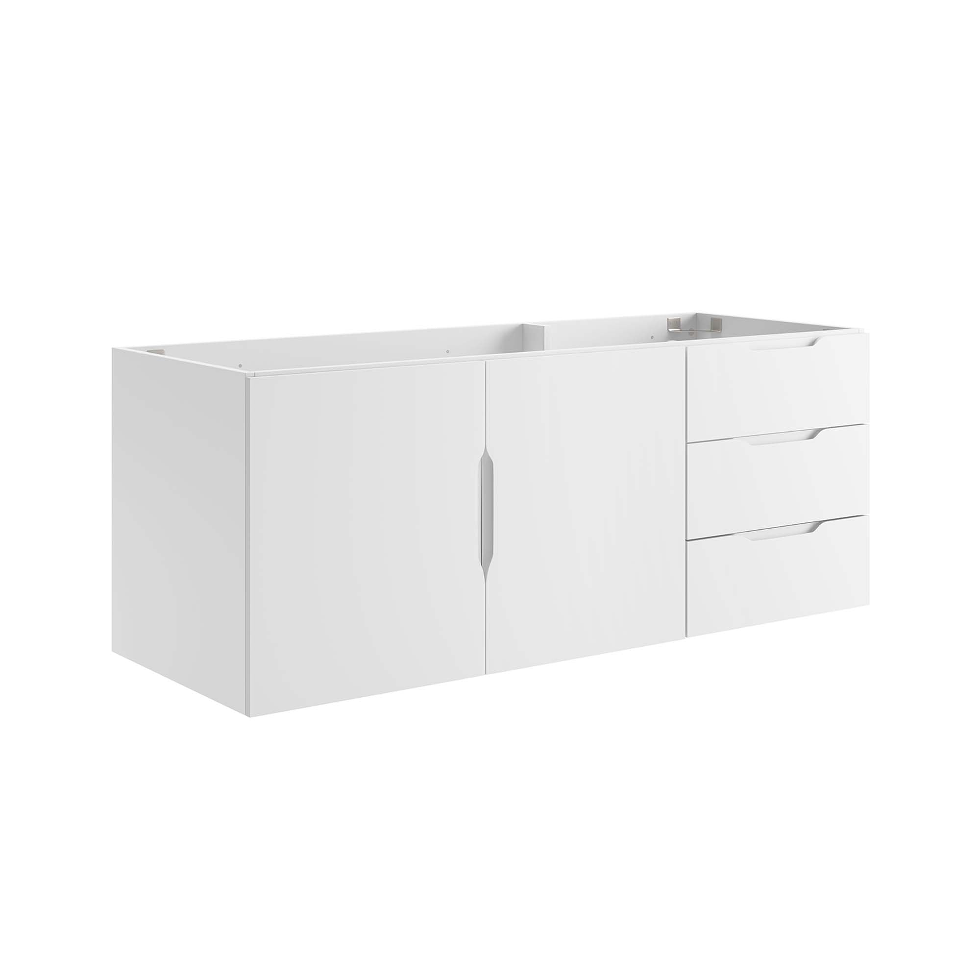 Vitality 48" Double or Single Sink Compatible (Not Included) Bathroom Vanity Cabinet, White