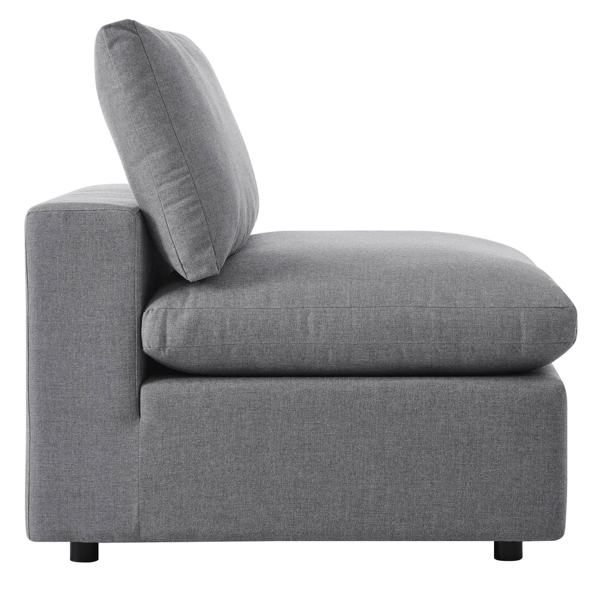 Commix Sunbrella® Outdoor Patio Armless Chair, Gray