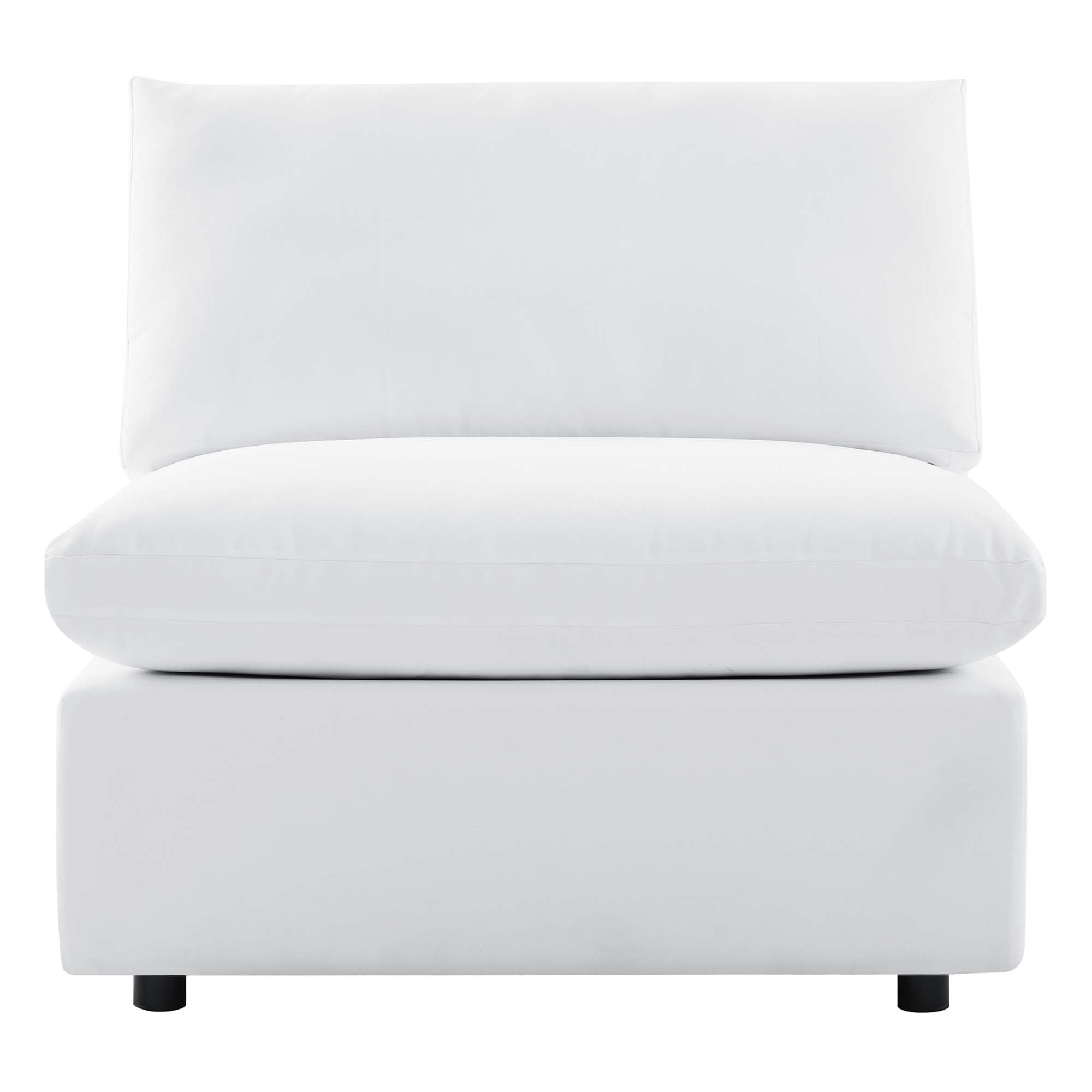 Commix Sunbrella® Outdoor Patio Armless Chair, White