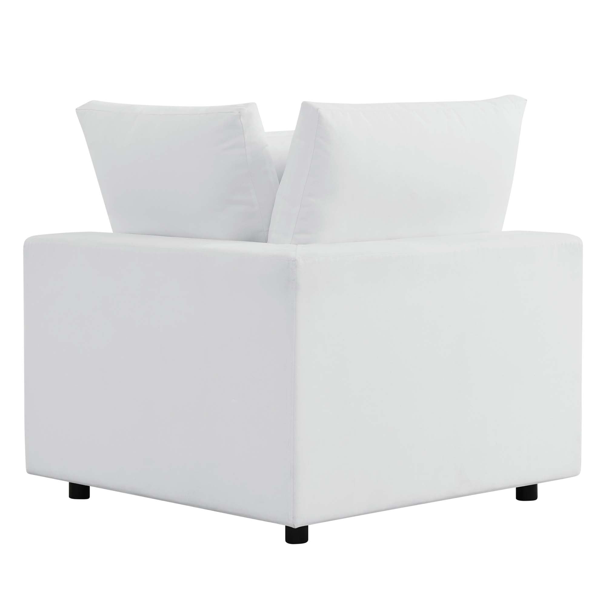 Commix Sunbrella® Outdoor Patio Corner Chair, White