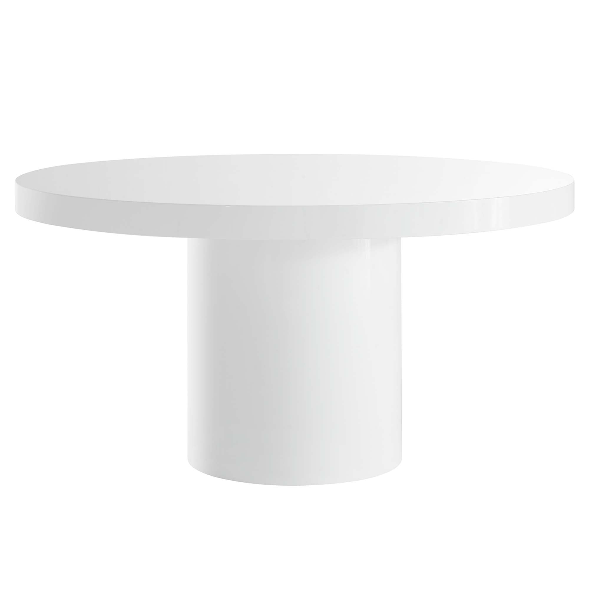 Gratify 60" Round Dining Table, White