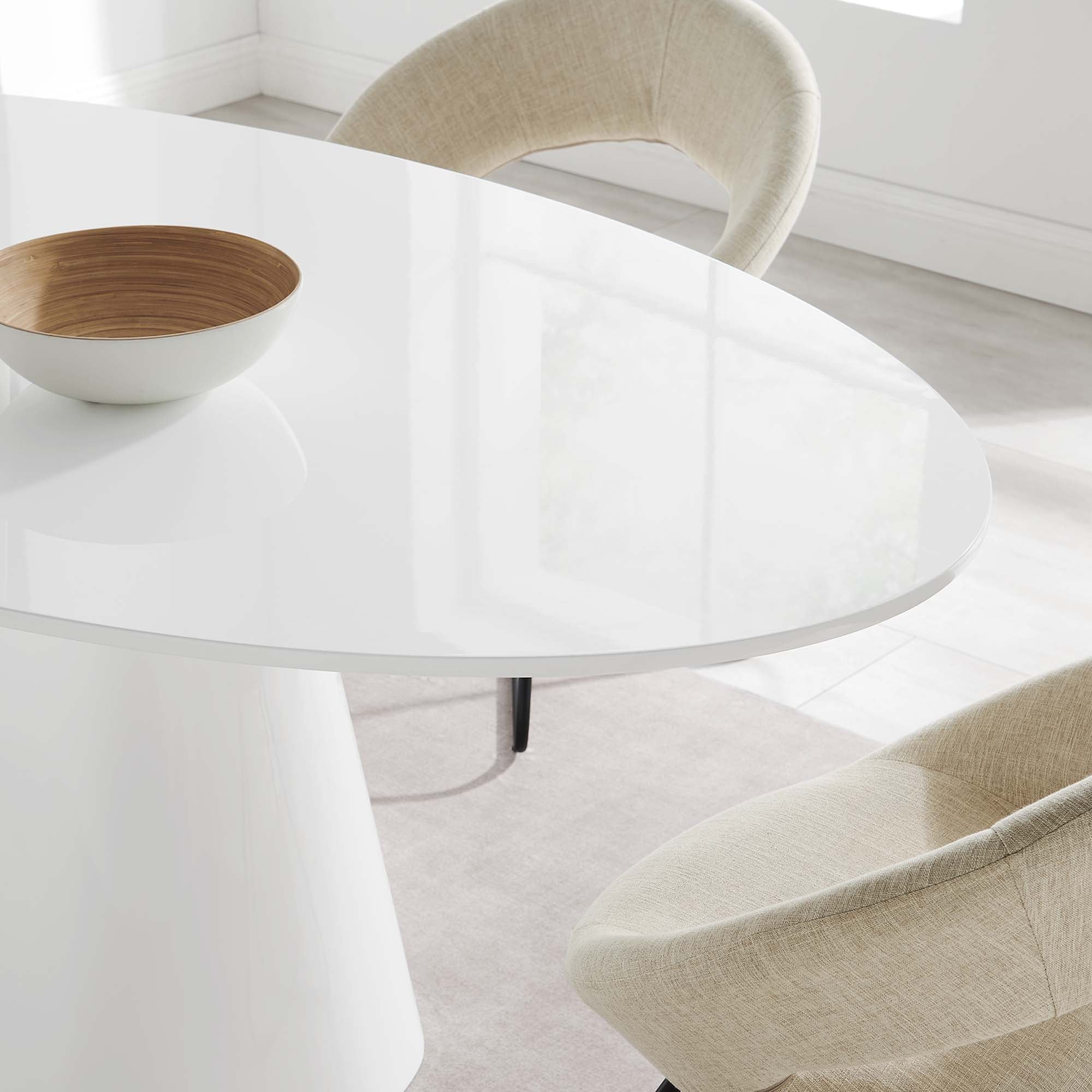 Provision 75" Oval Dining Table, White