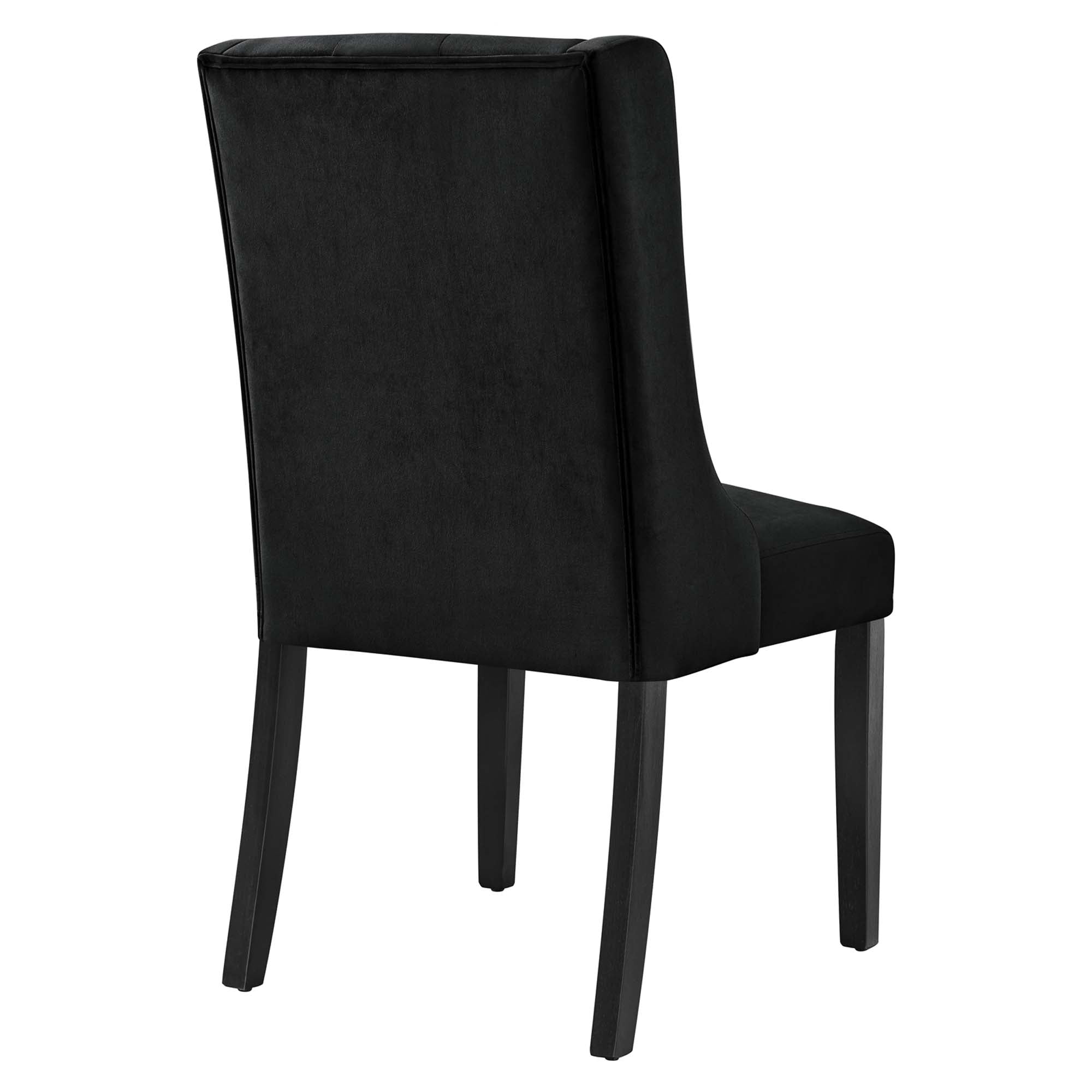 Baronet Performance Velvet Dining Chairs Set of 2, Black