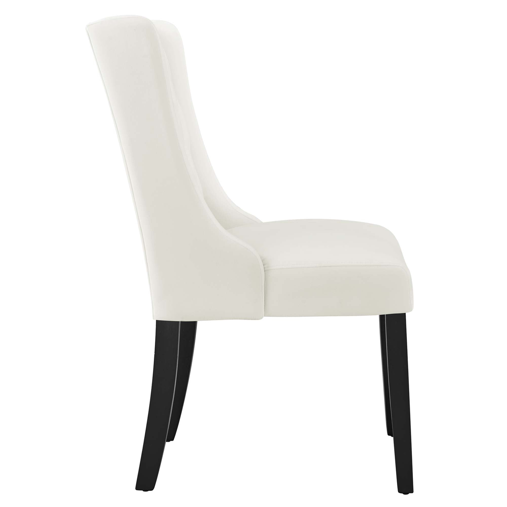 Baronet Performance Velvet Dining Chairs Set of 2, White