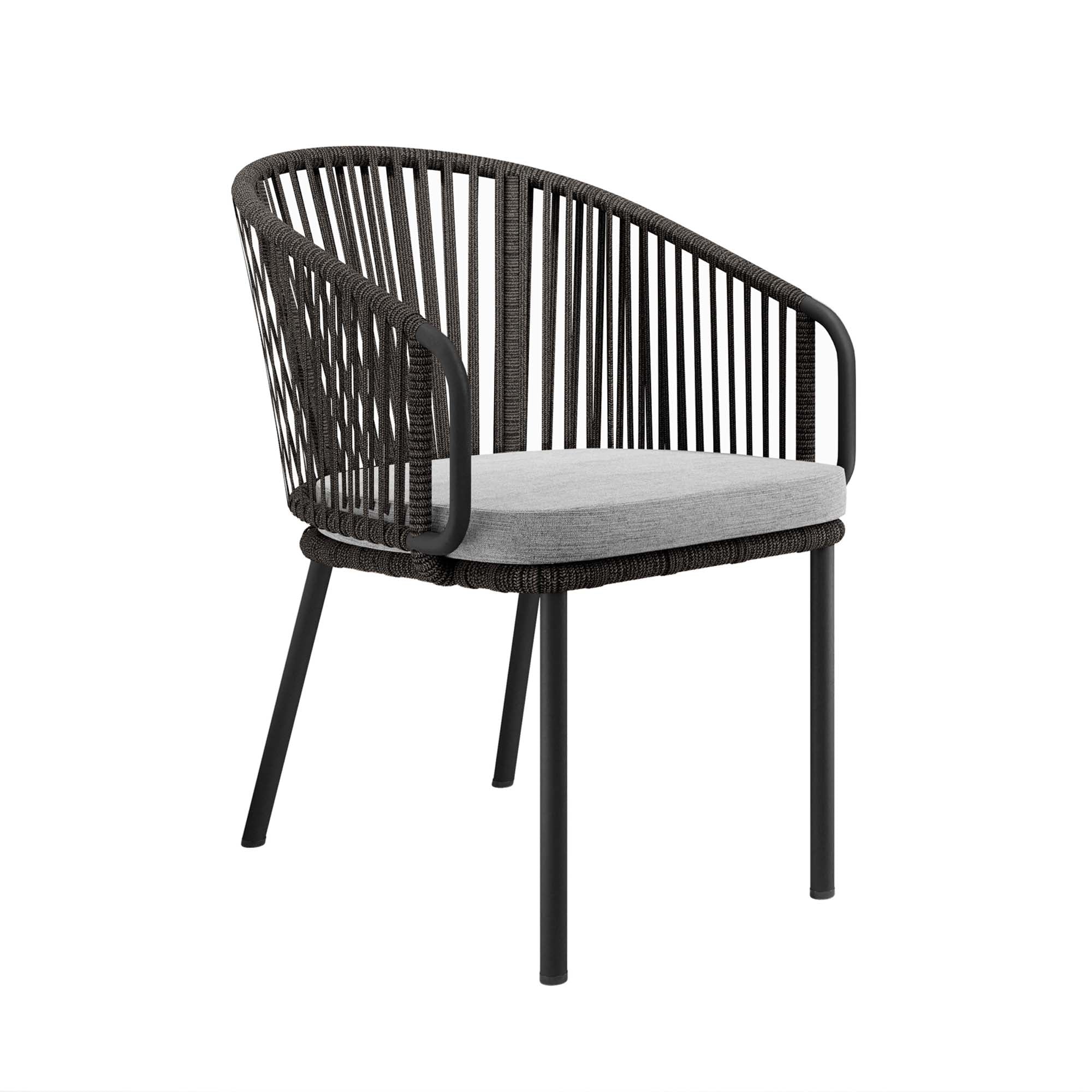 Harbor Outdoor Patio Armchair, Charcoal Gray