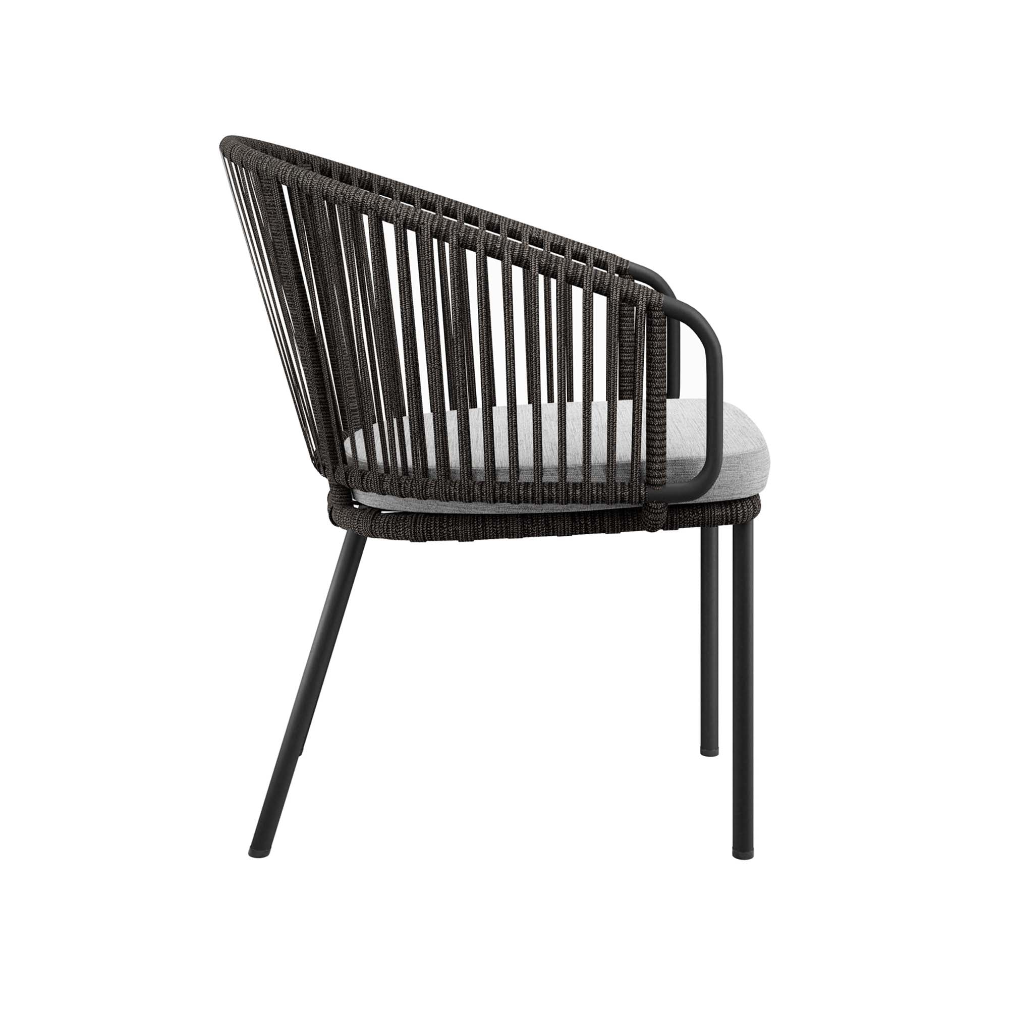 Harbor Outdoor Patio Armchair, Charcoal Gray