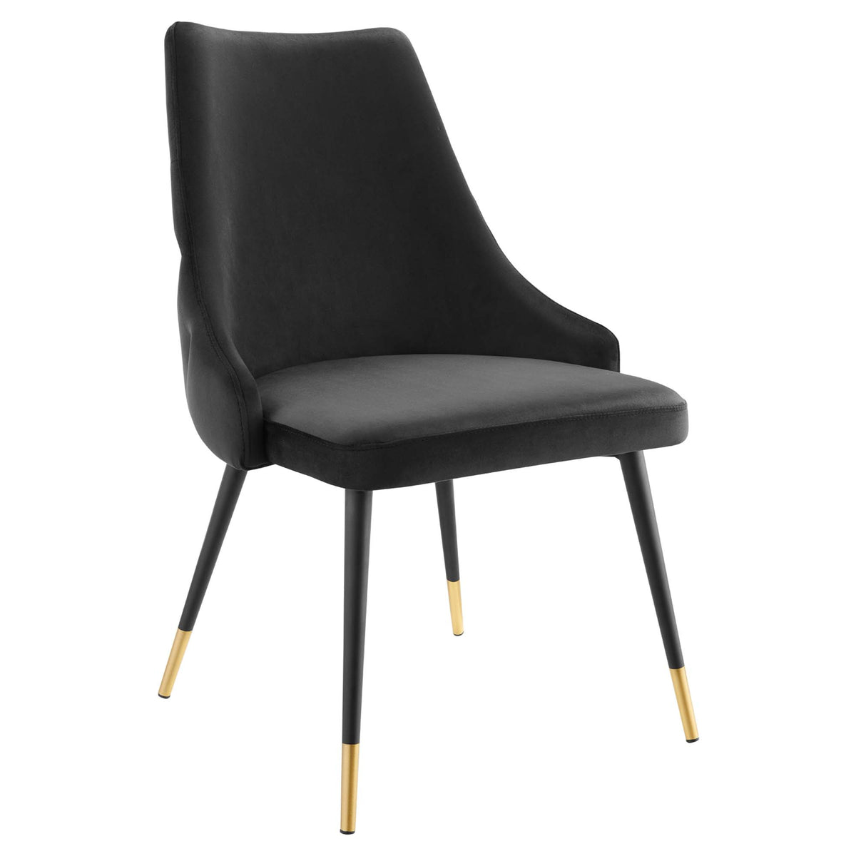 Adorn Performance Velvet Dining Side Chair Set of 2, Black
