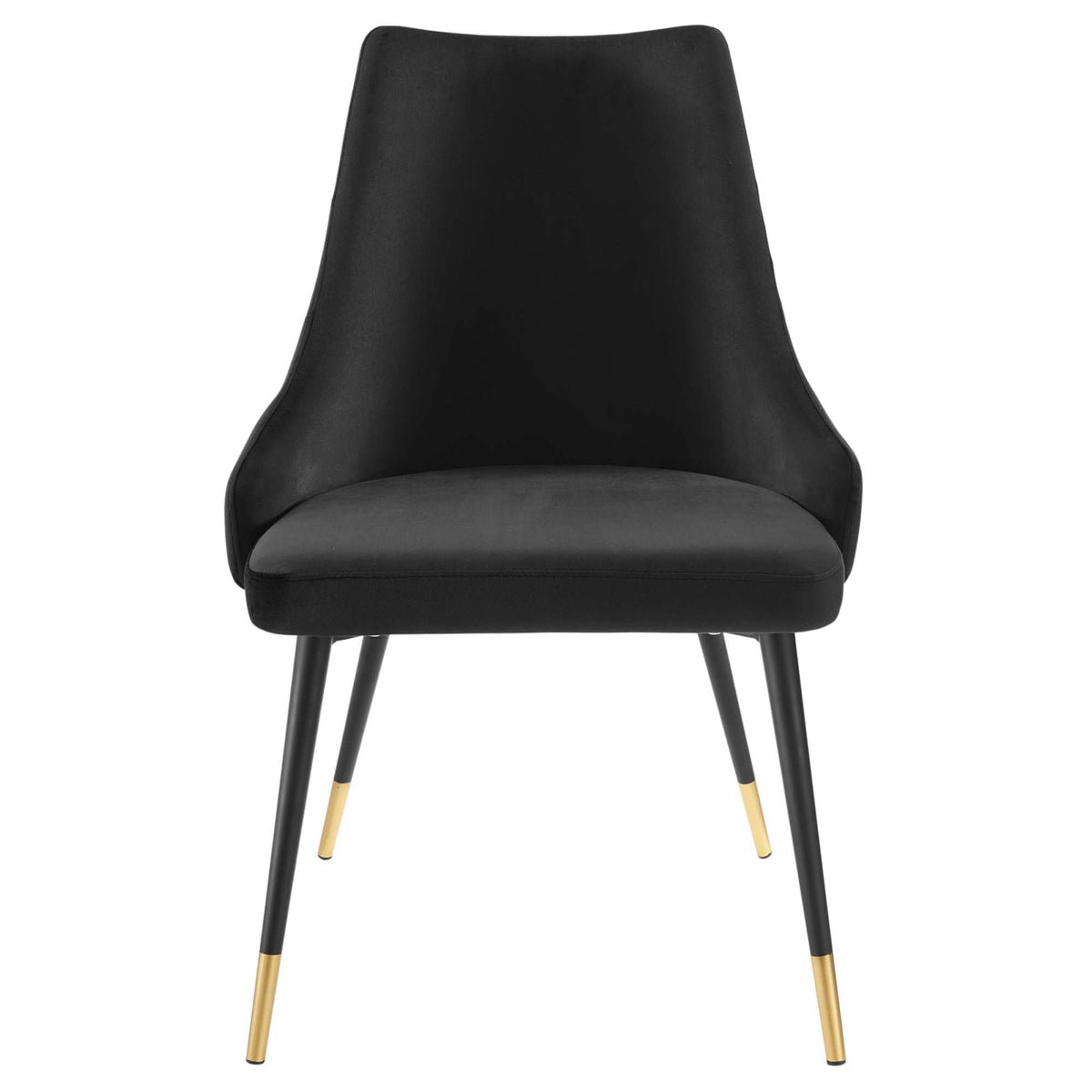 Adorn Performance Velvet Dining Side Chair Set of 2, Black