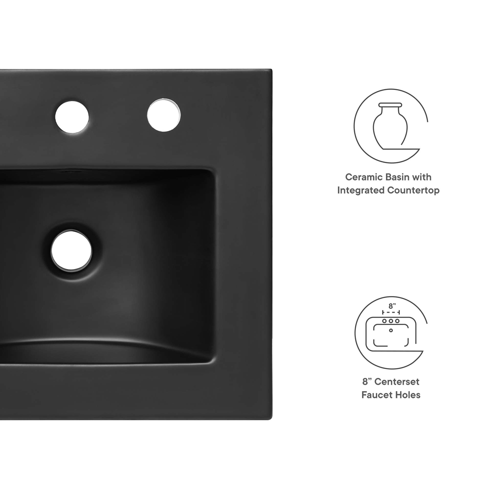 Cayman 18" Bathroom Sink, Black
