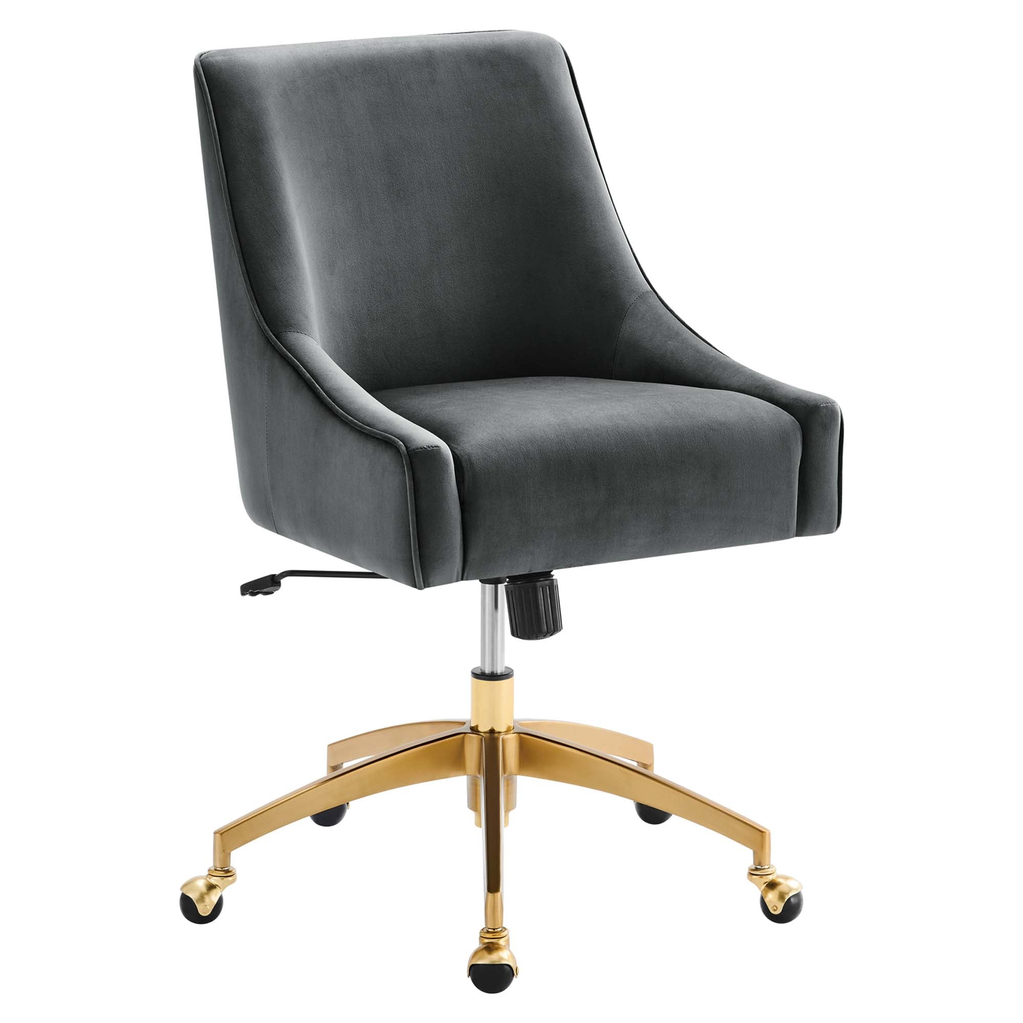 Discern Performance Velvet Office Chair, Gray