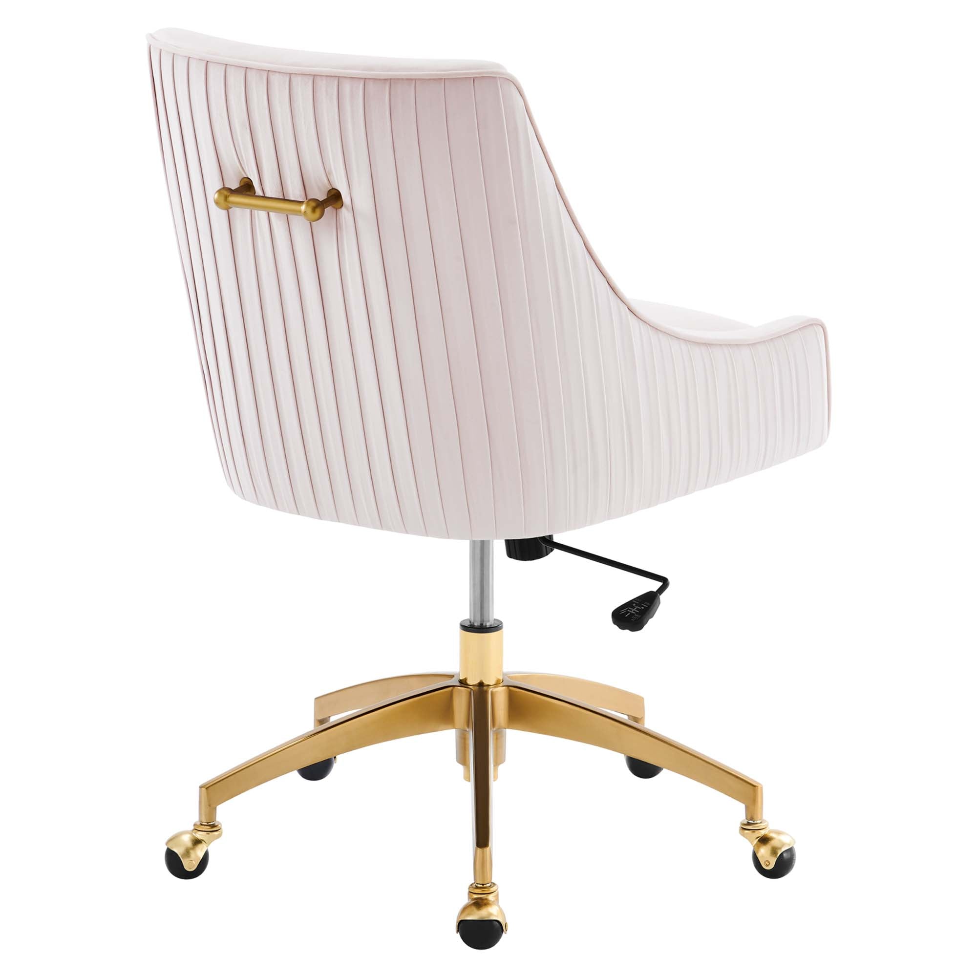 Discern Performance Velvet Office Chair, Pink