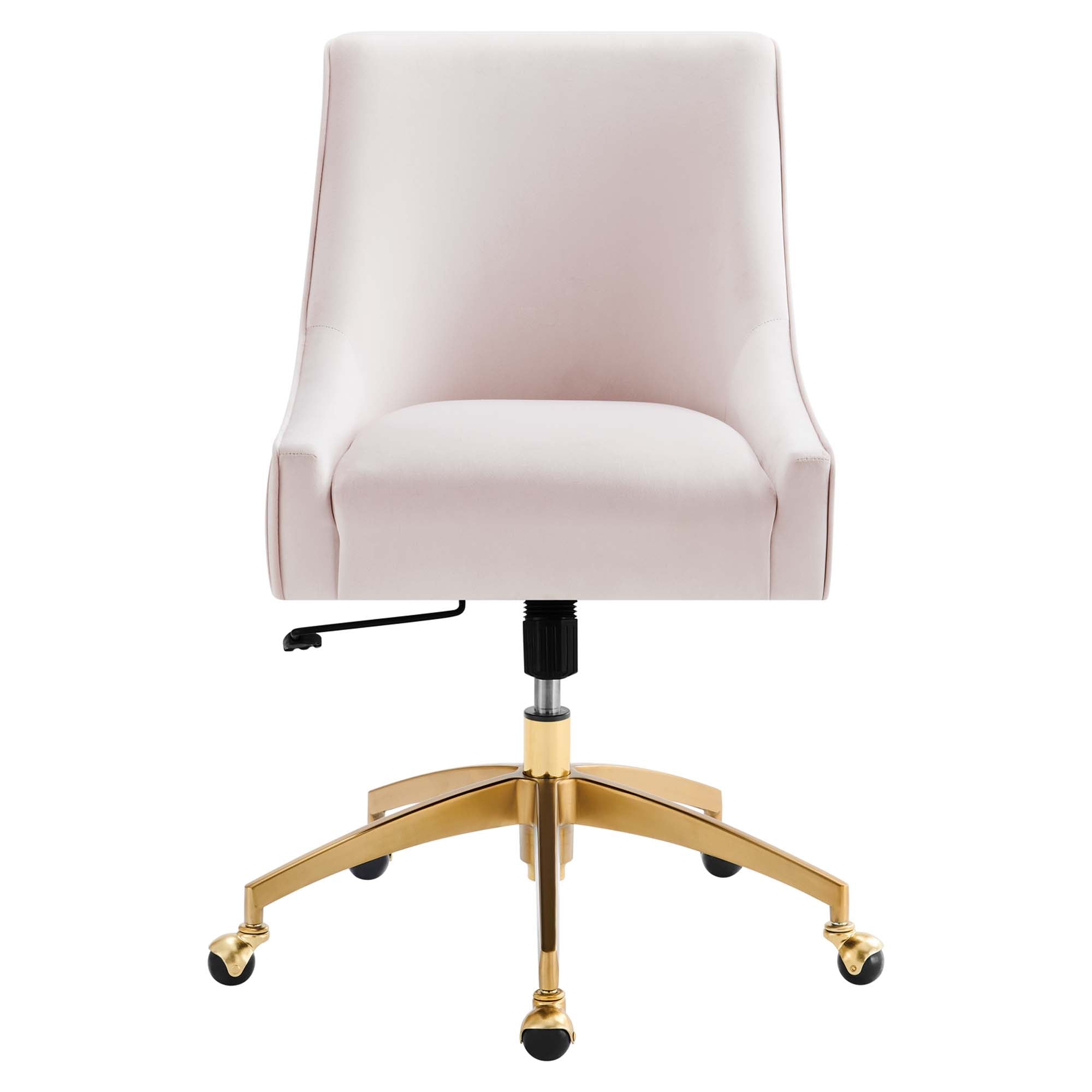 Discern Performance Velvet Office Chair, Pink
