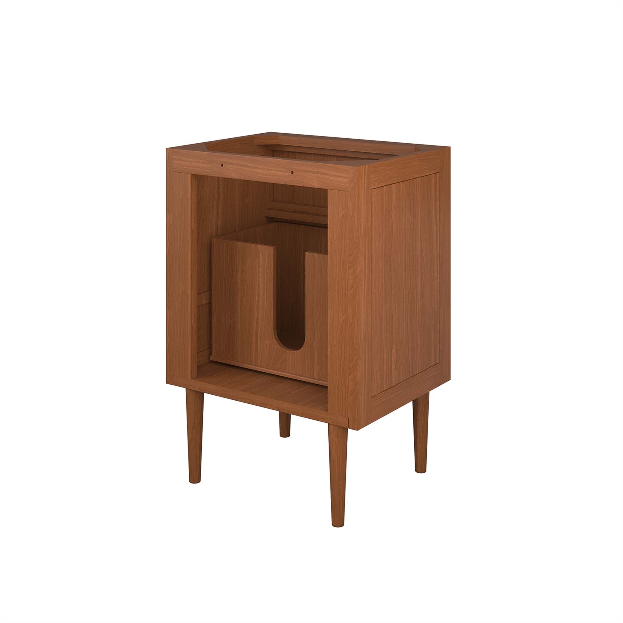 Cassia 24" Teak Wood Bathroom Vanity Cabinet (Sink Basin Not Included), Natural