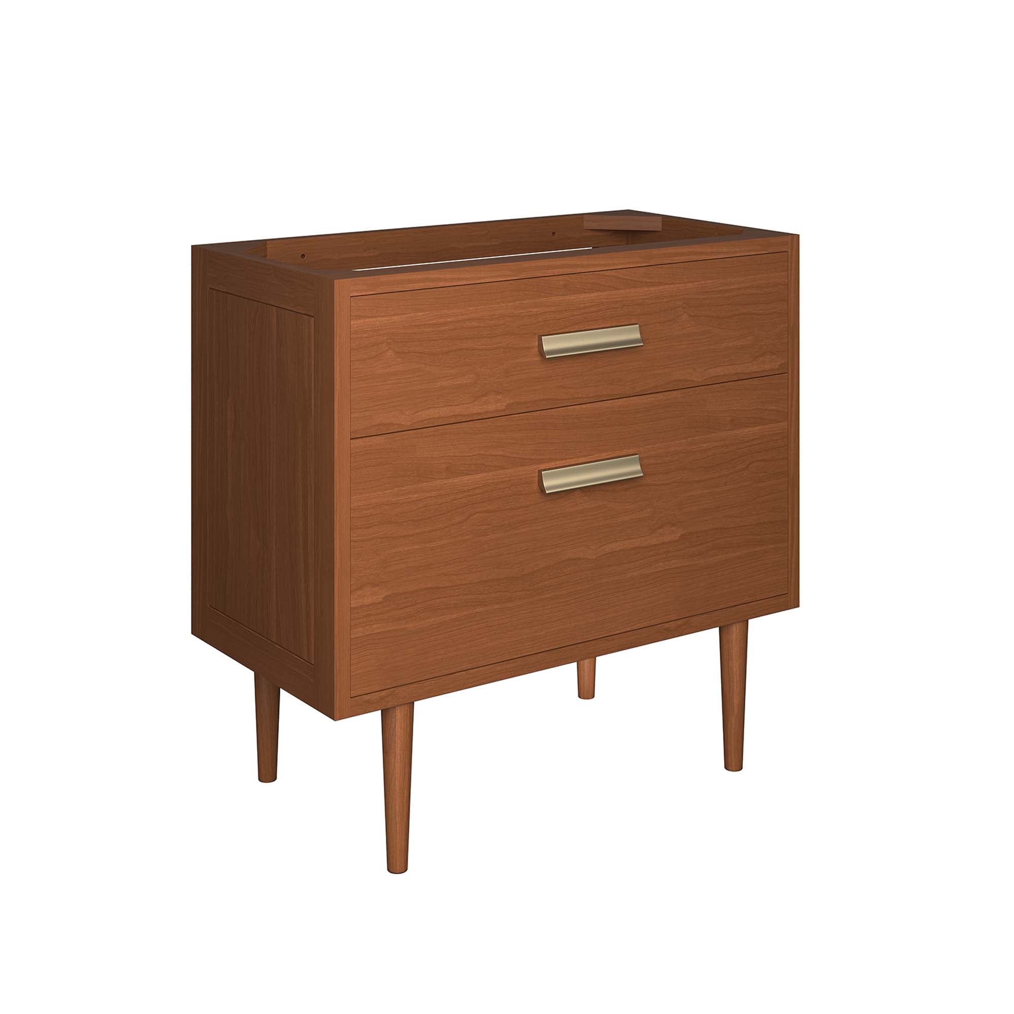 Cassia 36" Teak Wood Bathroom Vanity Cabinet (Sink Basin Not Included), Natural